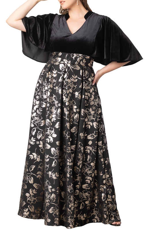 Kiyonna Plus Size Radiant Opulence Evening Gown (Plus Size)
