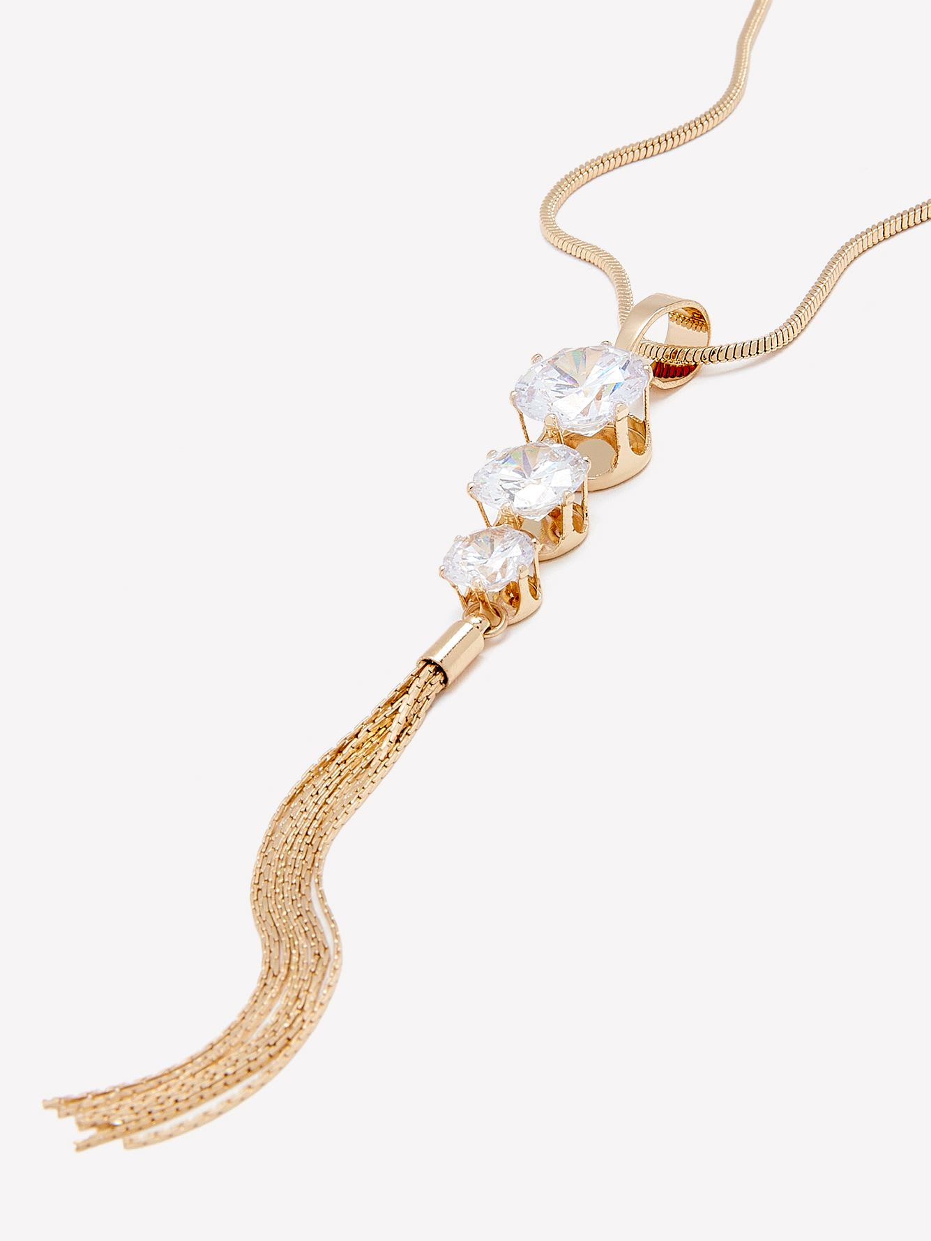 Long Necklace with Stone Drop