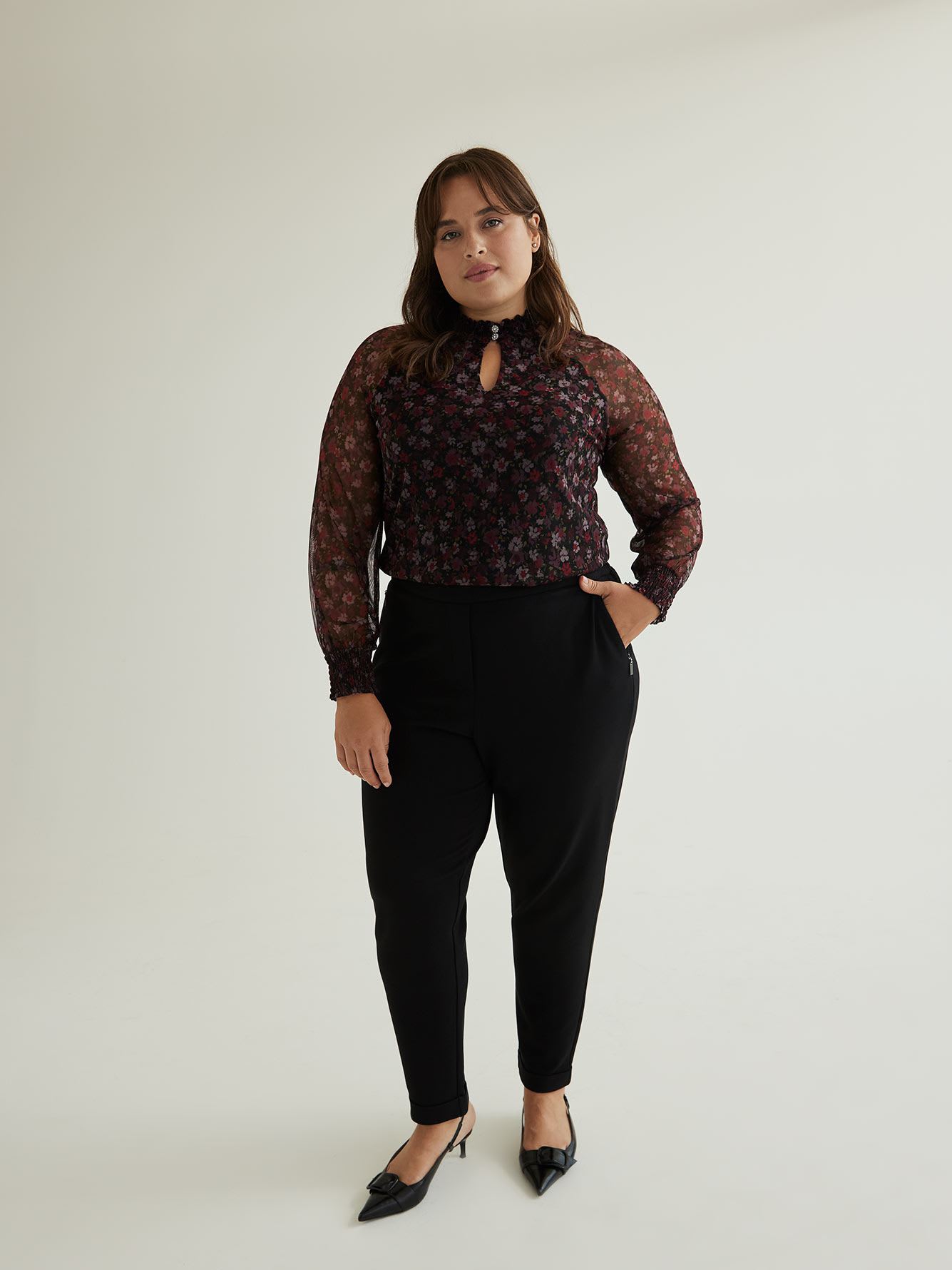 Black Essential Ponte de Roma Tapered-Leg Pant