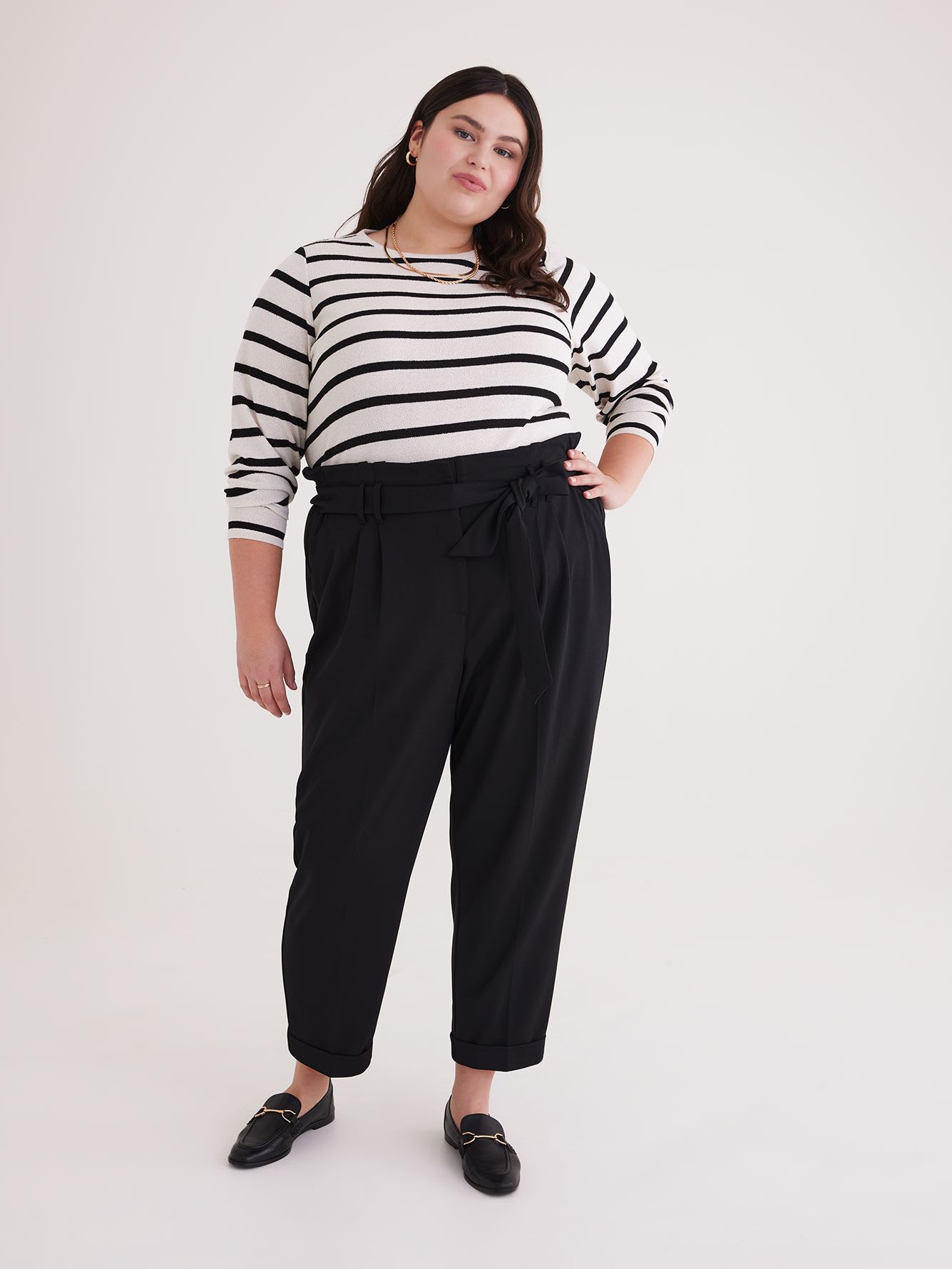 Paper Bag Tapered Pants
