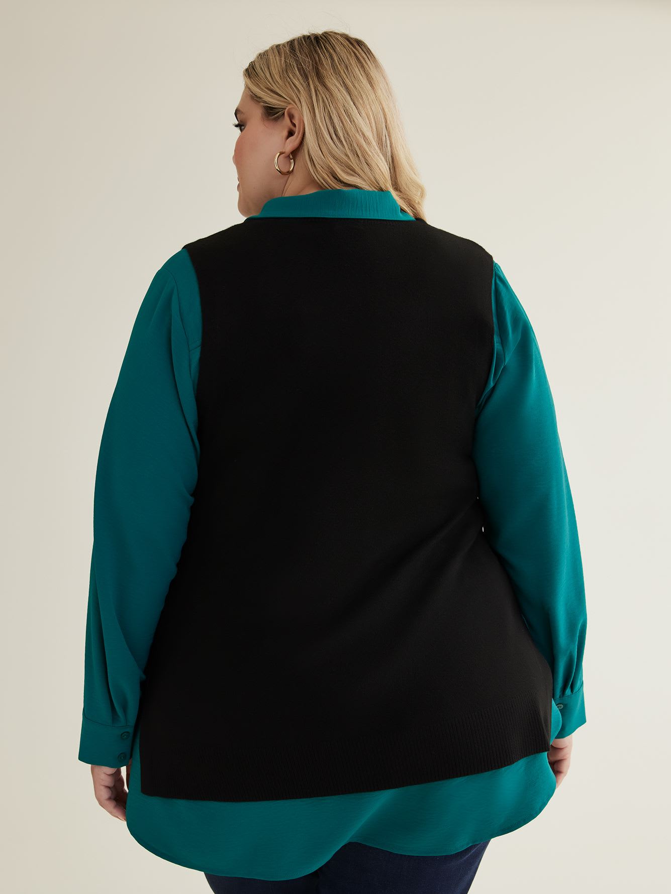 Black Knit Sweater Vest with Open Sides