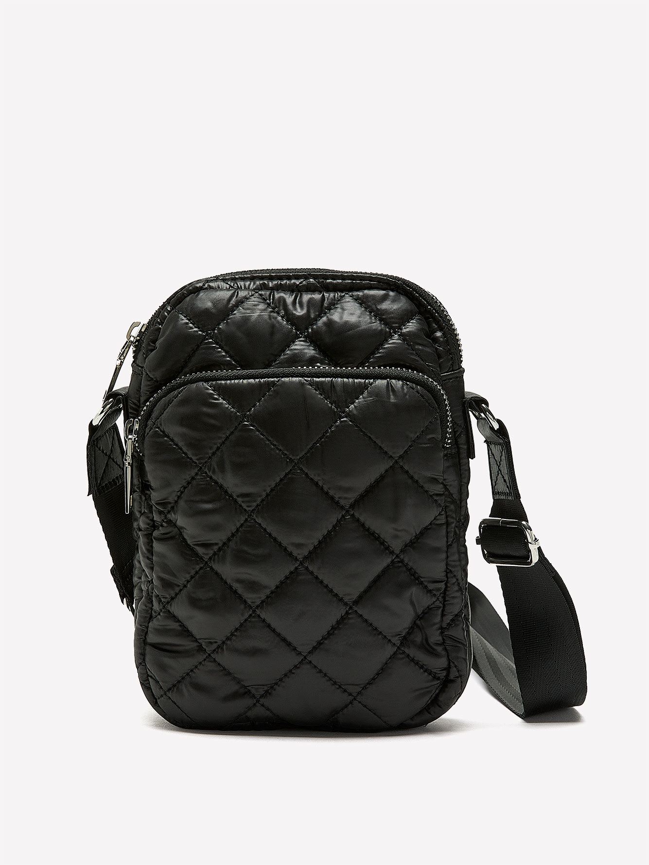 Black Quilted Mini Crossbody Bag - Active Zone