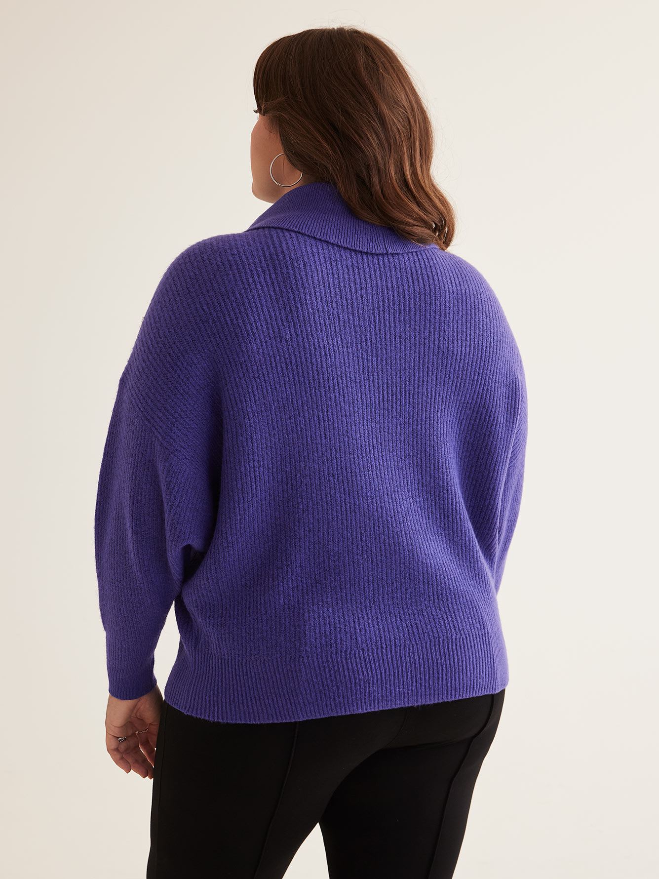 Sweater with Long Dolman Sleeves