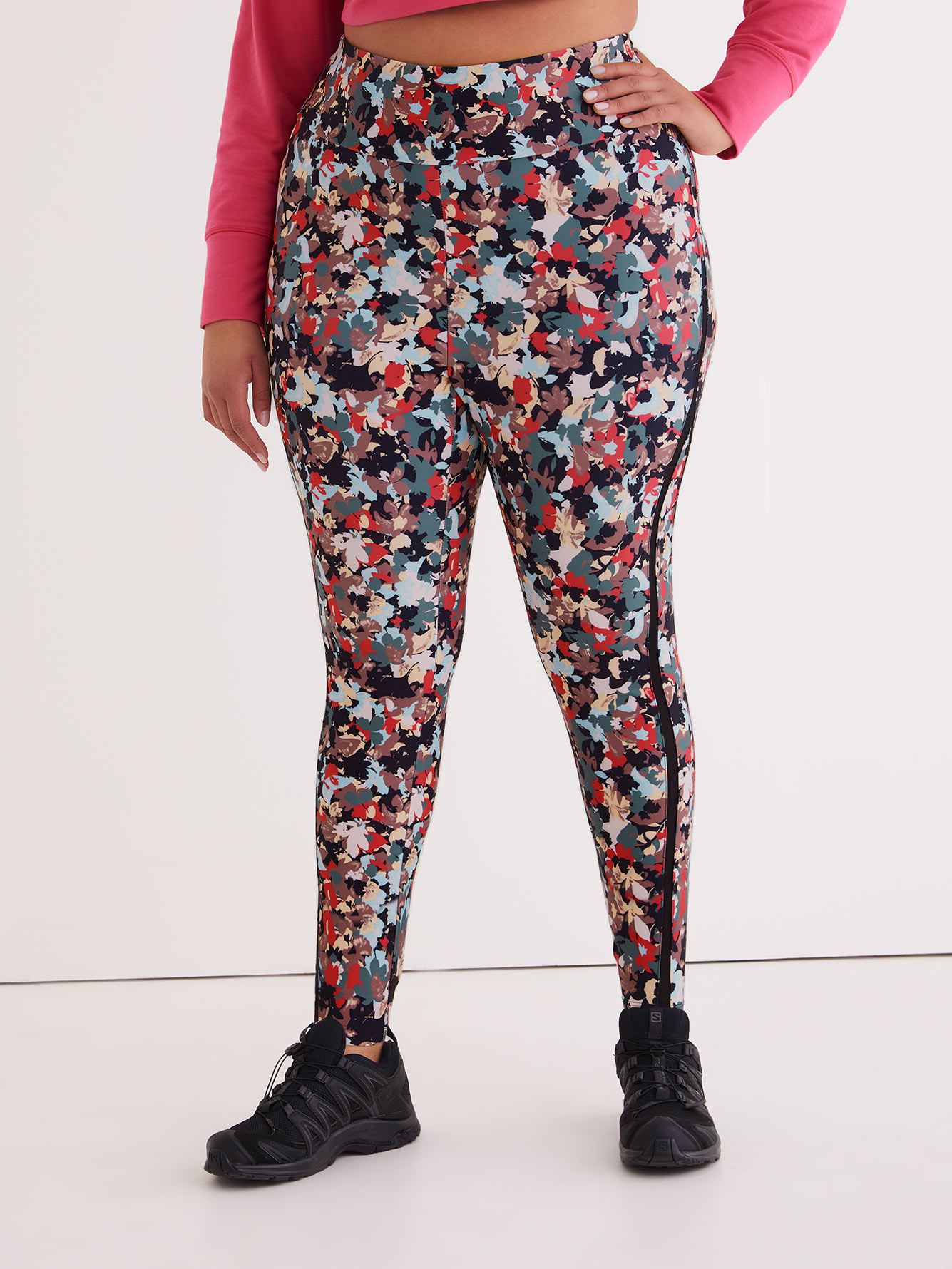 Printed Legging with Mesh Insert - Active Zone
