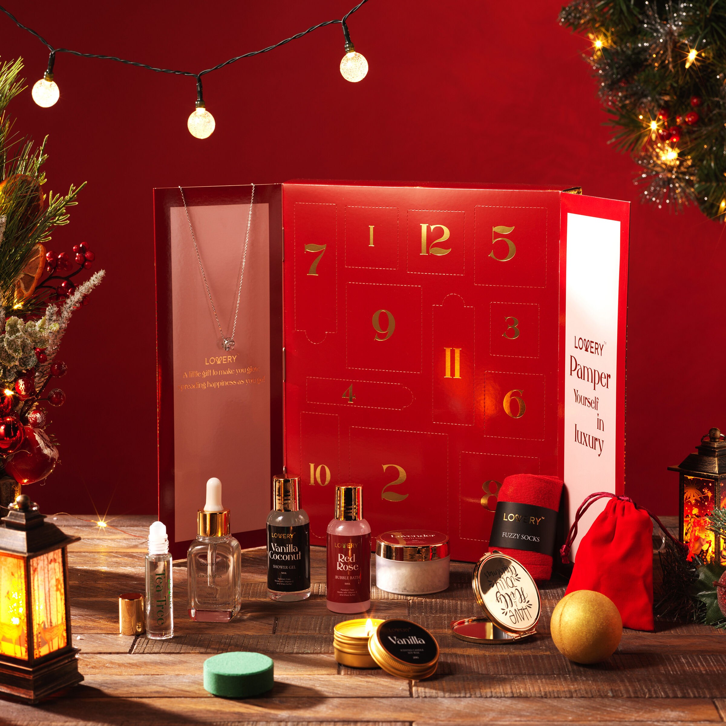 12 Days of Beauty Advent Calendar Bath & Body Care Gift Set