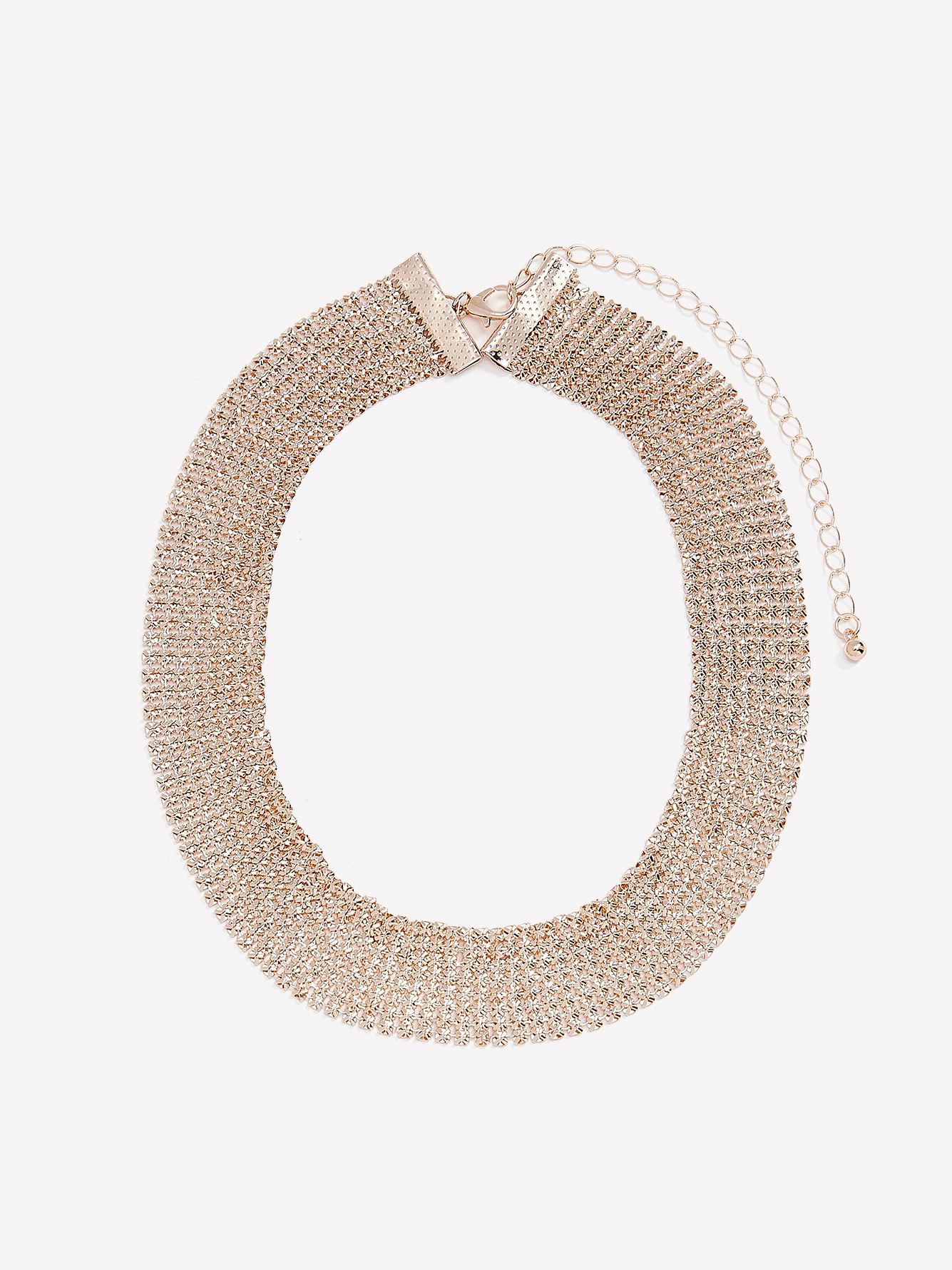 Rose Gold Metallic Mesh Choker - Addition Elle