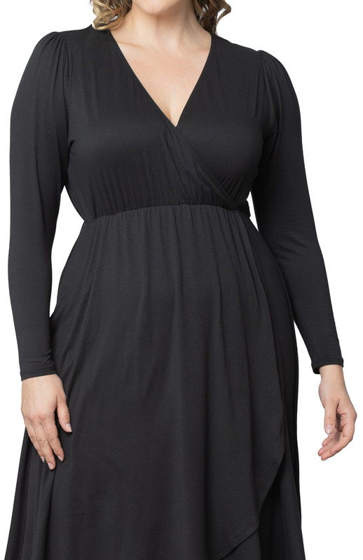 Kiyonna Plus Size Aster Faux Wrap Dress (Plus Size)