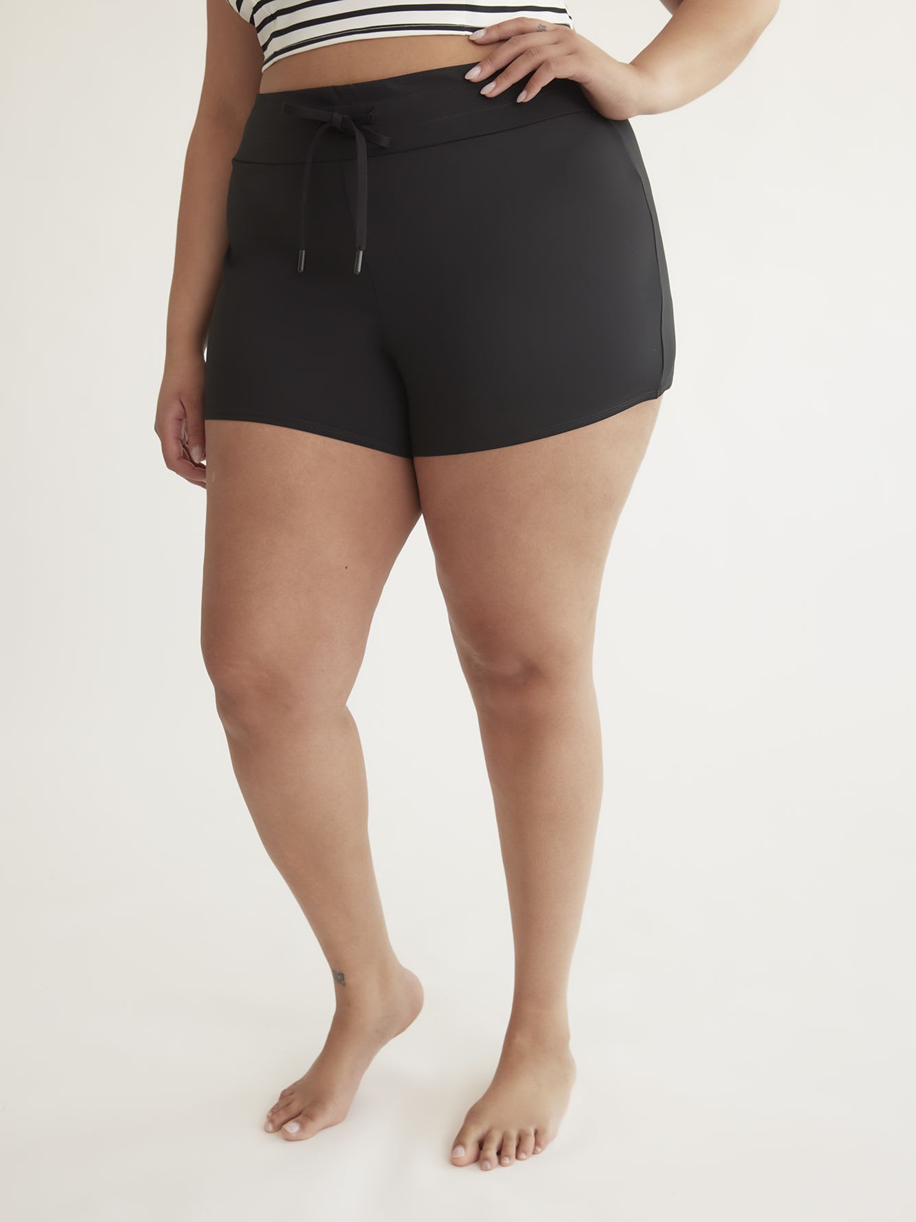 Black Stretch Basic Swim Short