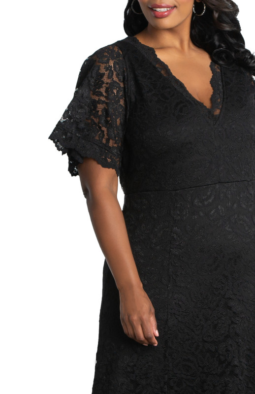 Kiyonna Plus Size Symphony Lace Evening Gown (Plus Size)