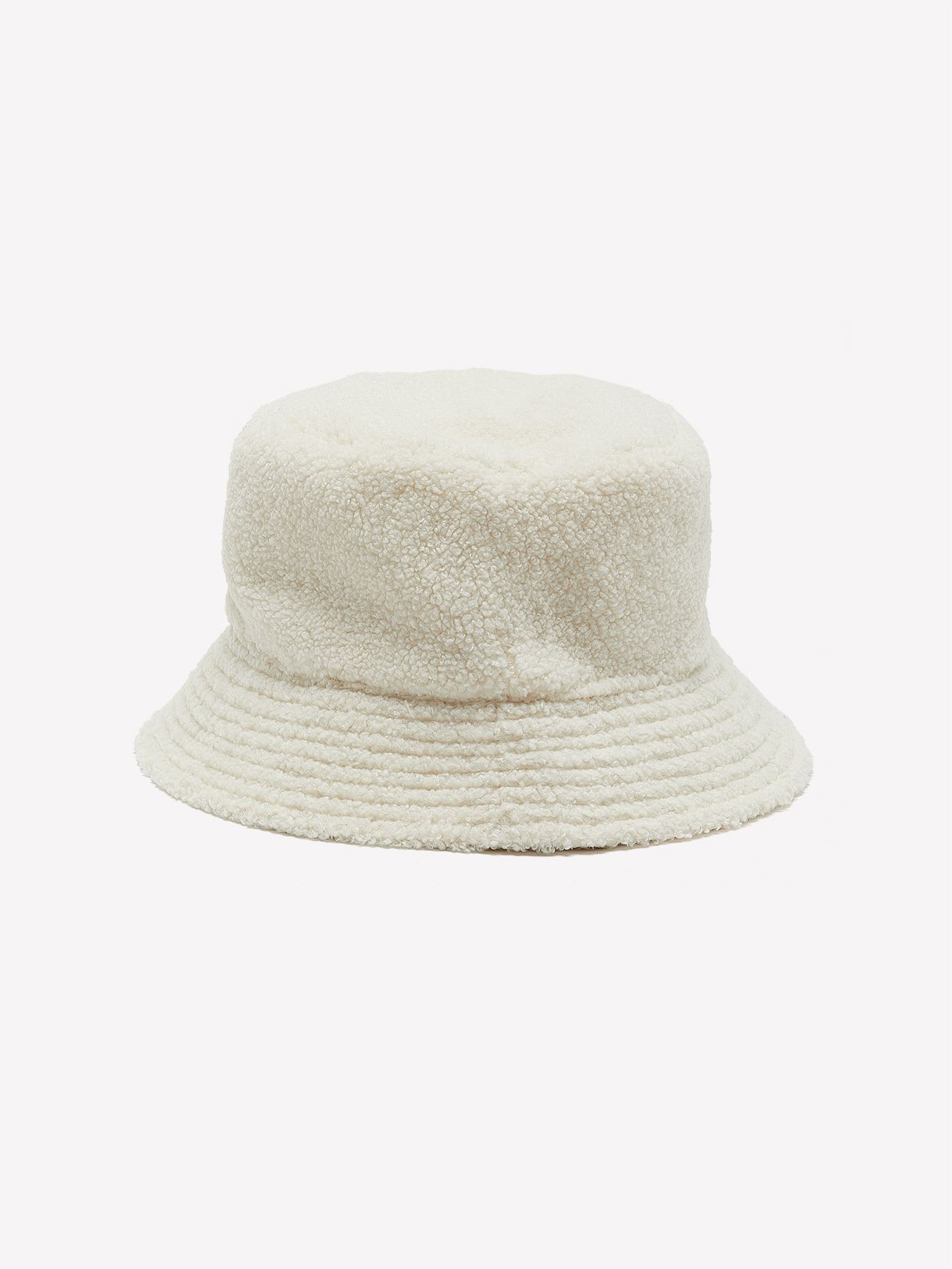 White Sherpa Reversible Bucket Hat