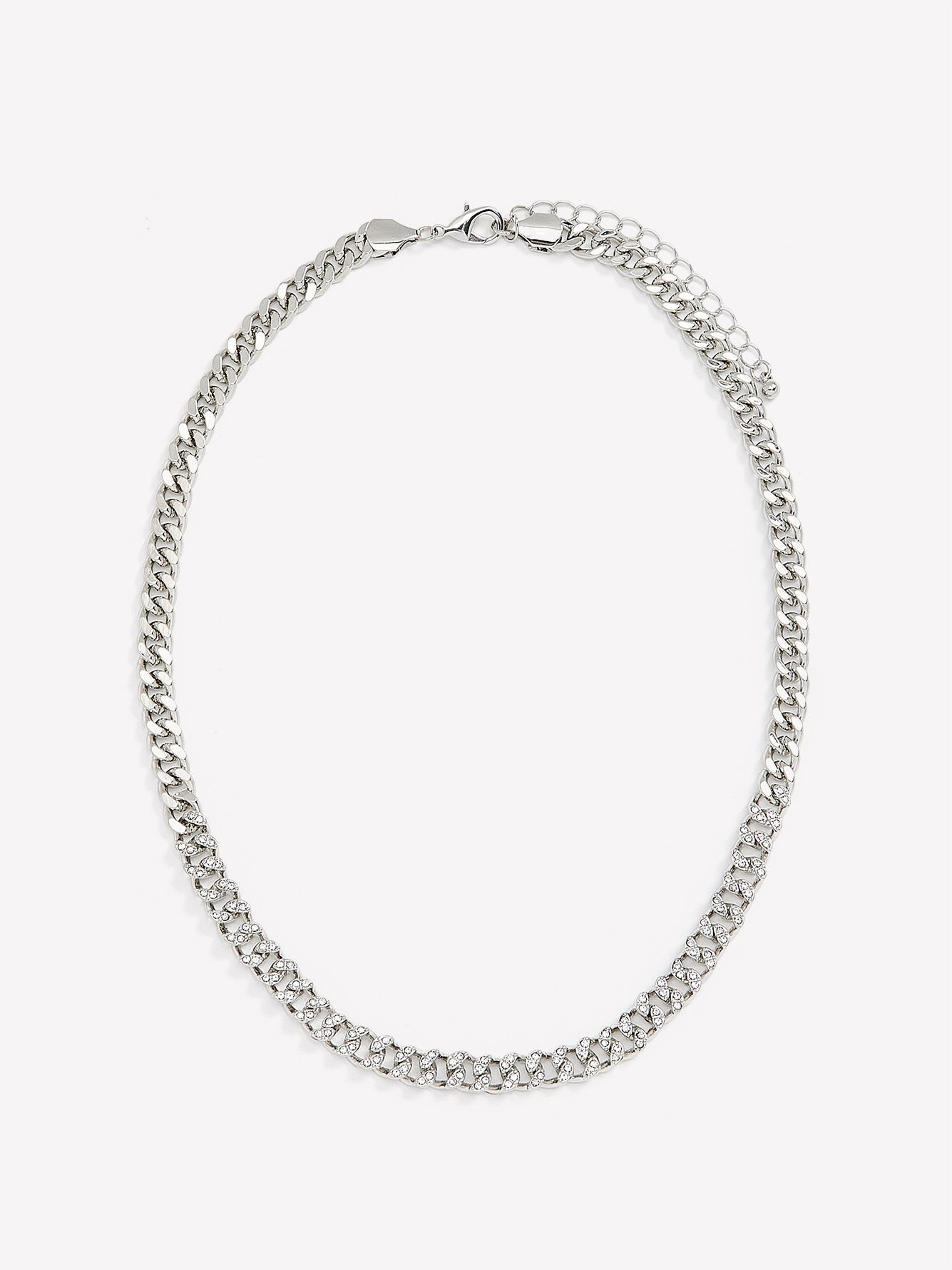 Rhinestone Chain Choker Necklace