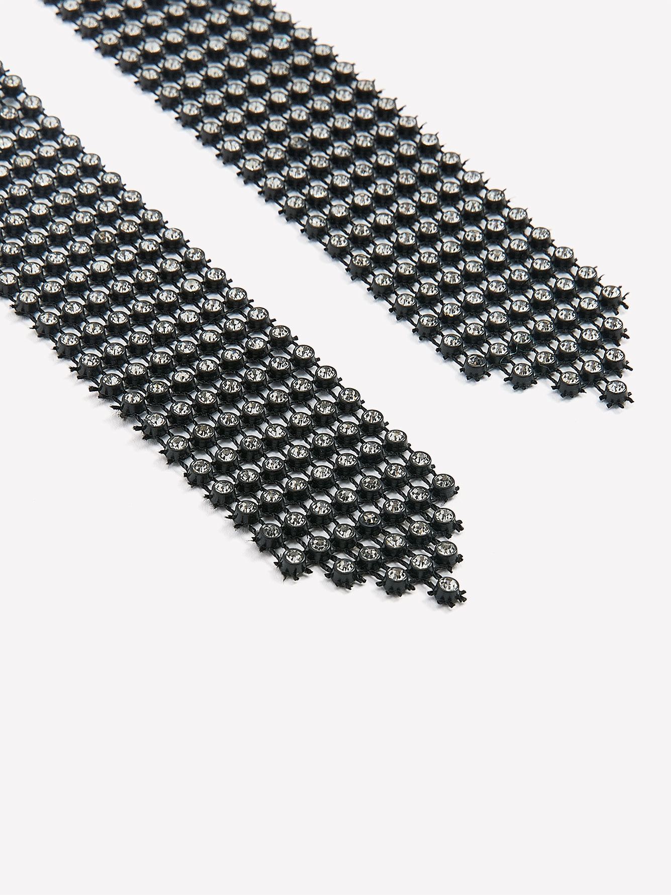 Metal Mesh Rhinestone Sash
