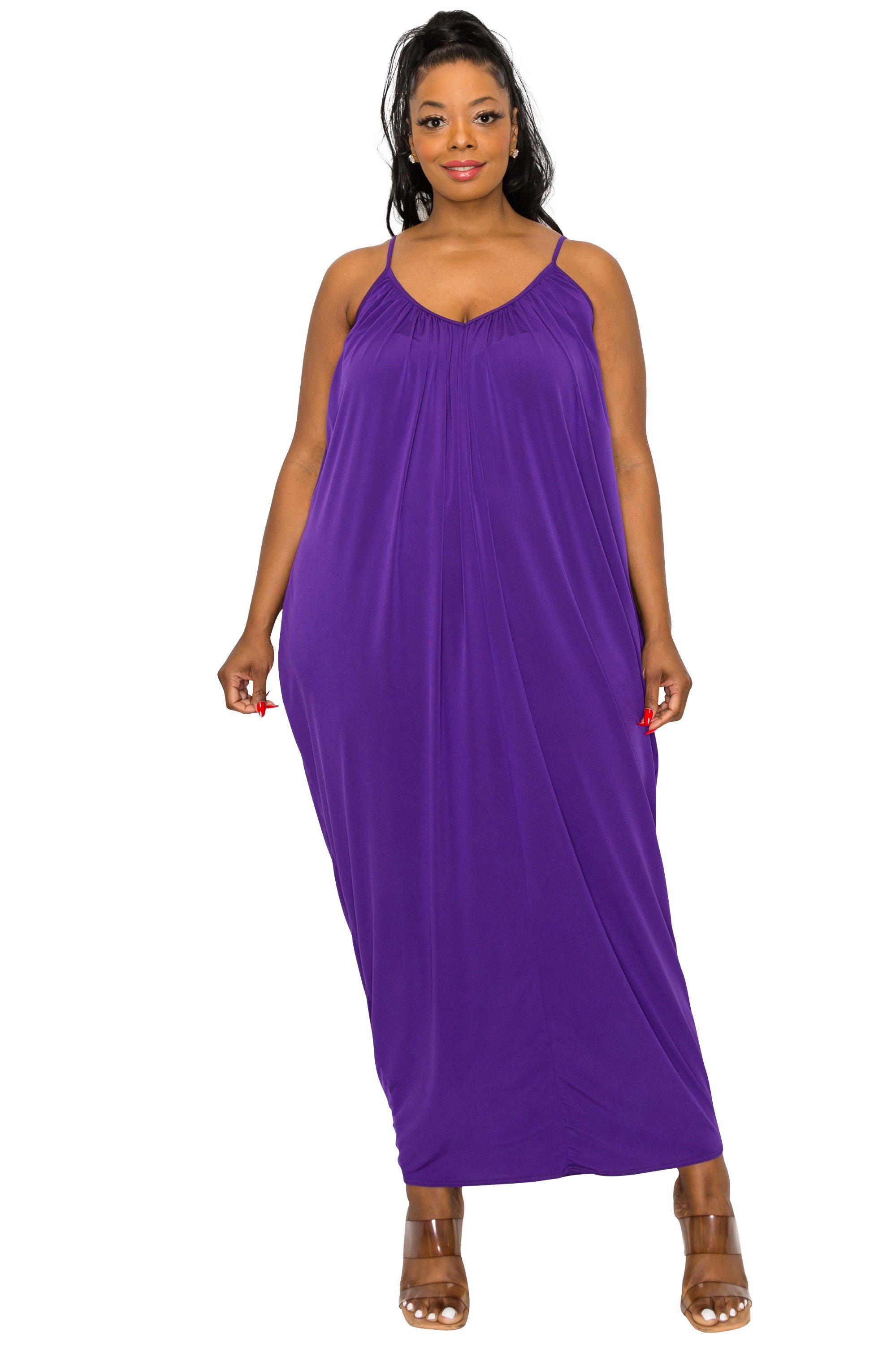 Adora Ruched Spaghetti Strap Dress - L I V D