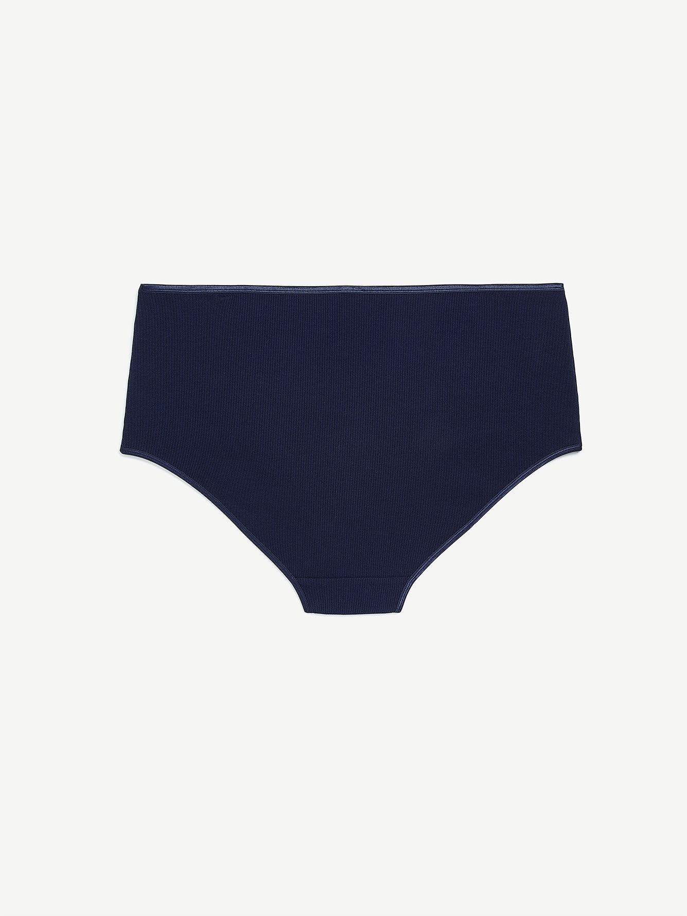 Deep Blue Rib Knit Full Brief - ti Voglio