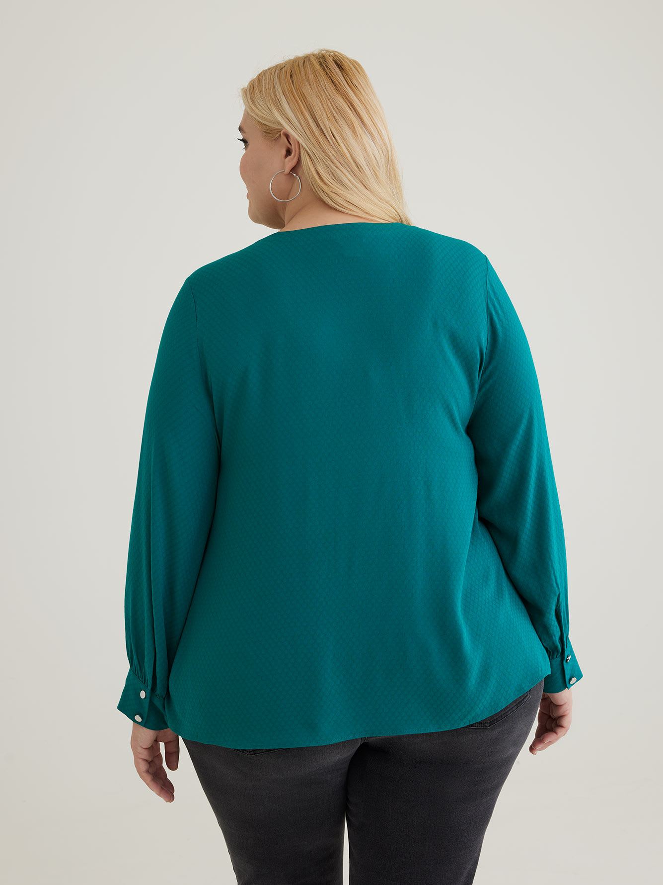Responsible, Long-Sleeve Blouse with Crew Neck