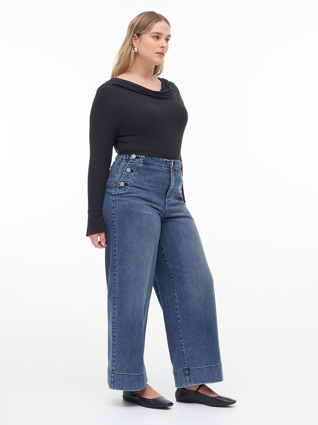 Responsible, High-Waisted Ultra Wide-Leg Sailor Jeans - Addition Elle