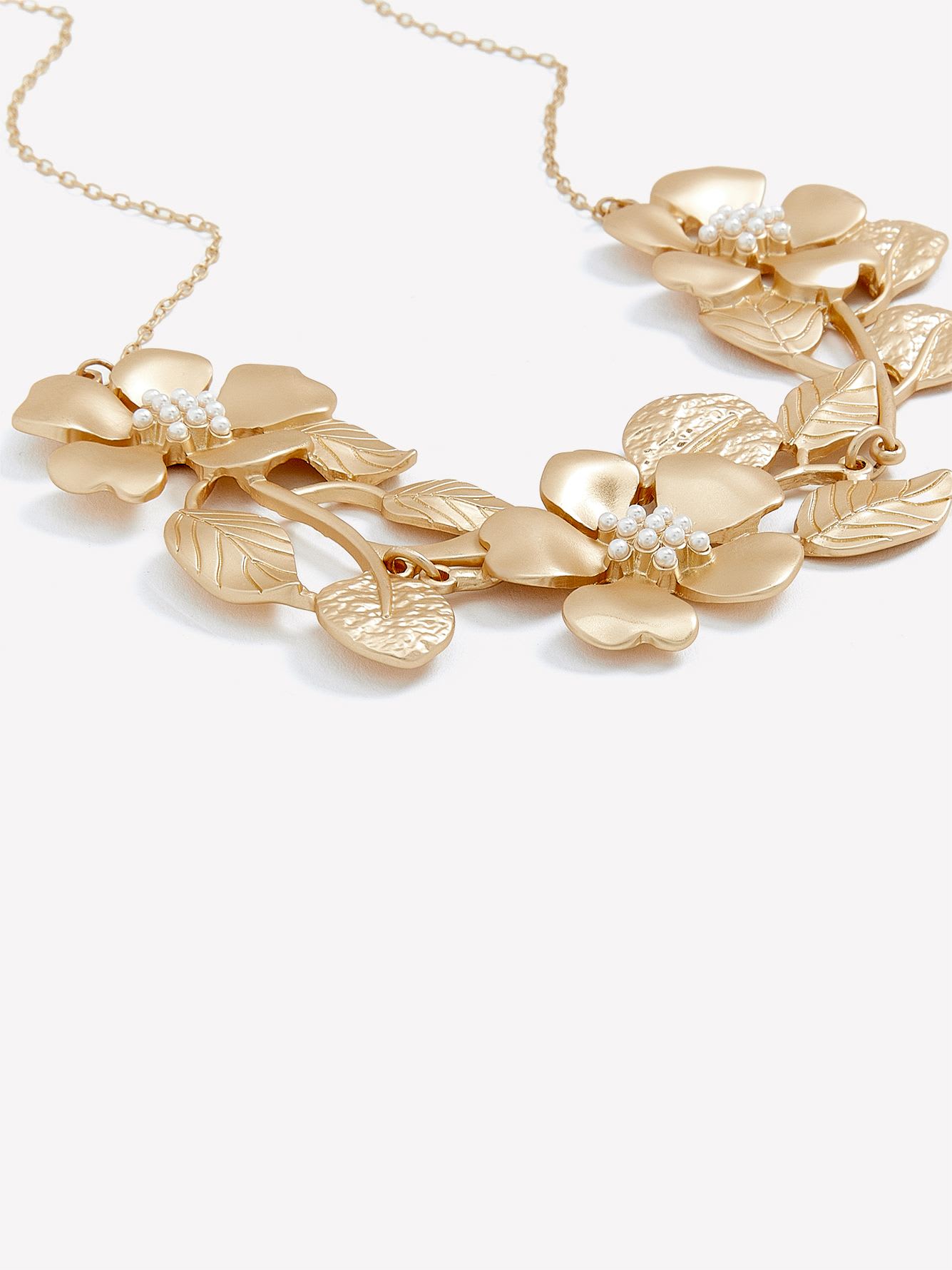 Short Matte Flower Necklace
