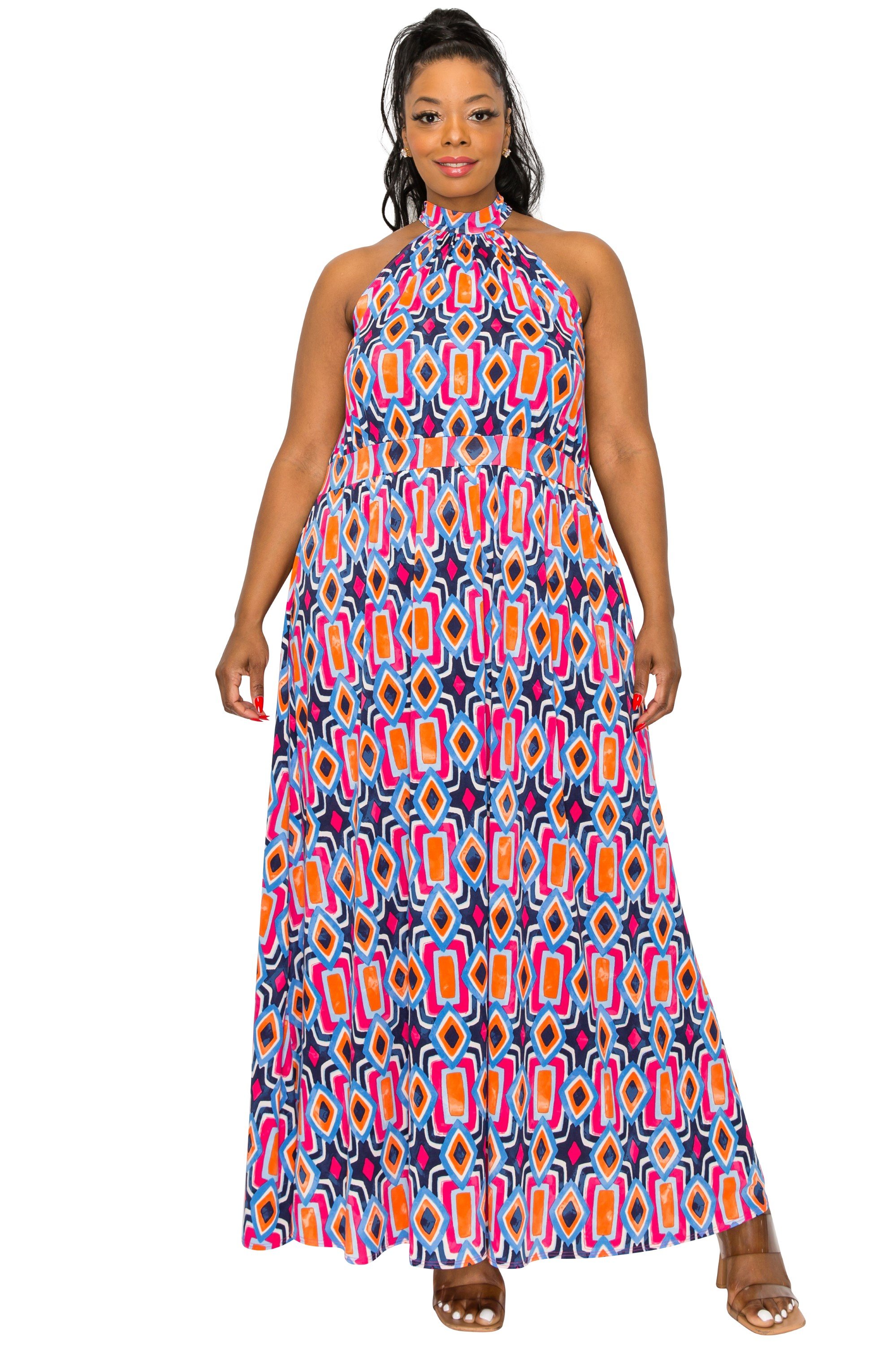 Rios Halter Neck Dress - L I V D