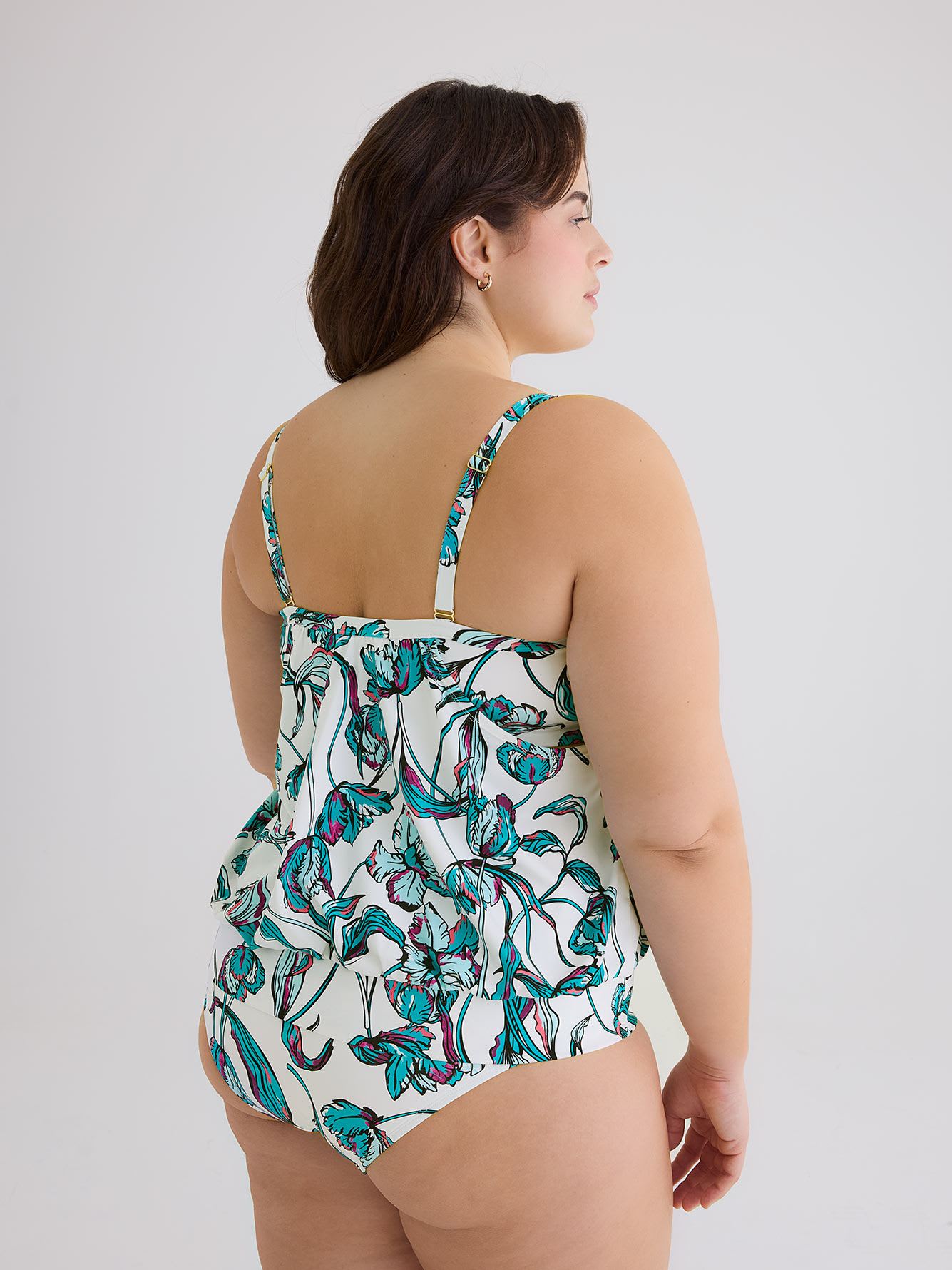 Printed Tankini with Fooler Bandeau