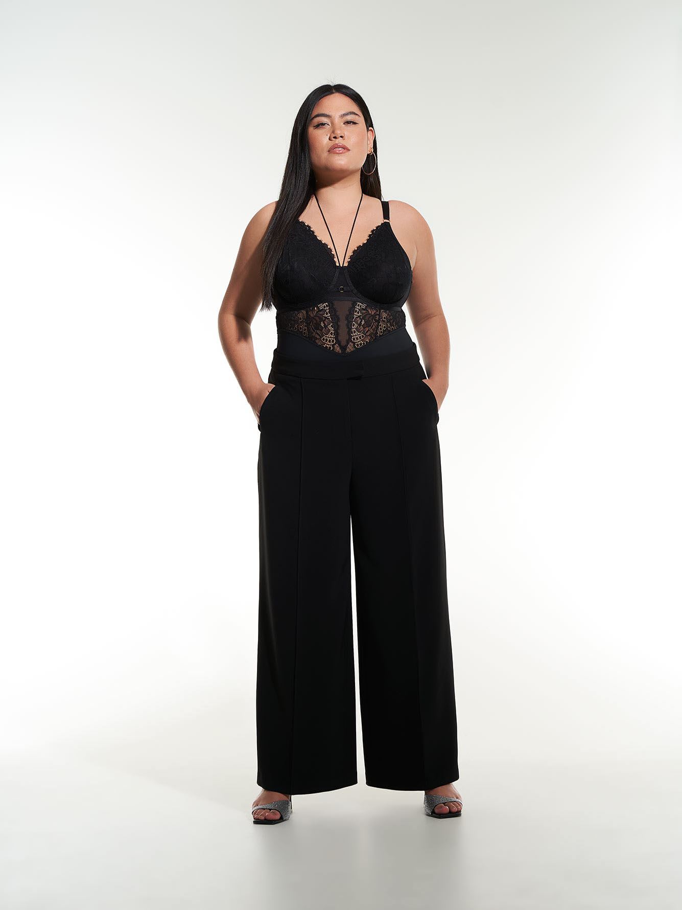 Black Wide-Leg Pant - Addition Elle