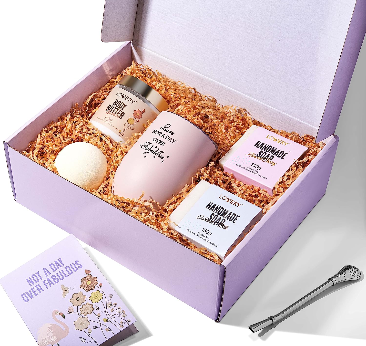 Lovery Handmade Not A Day Over Fabulous Relaxing Spa Kit, 8 Piece