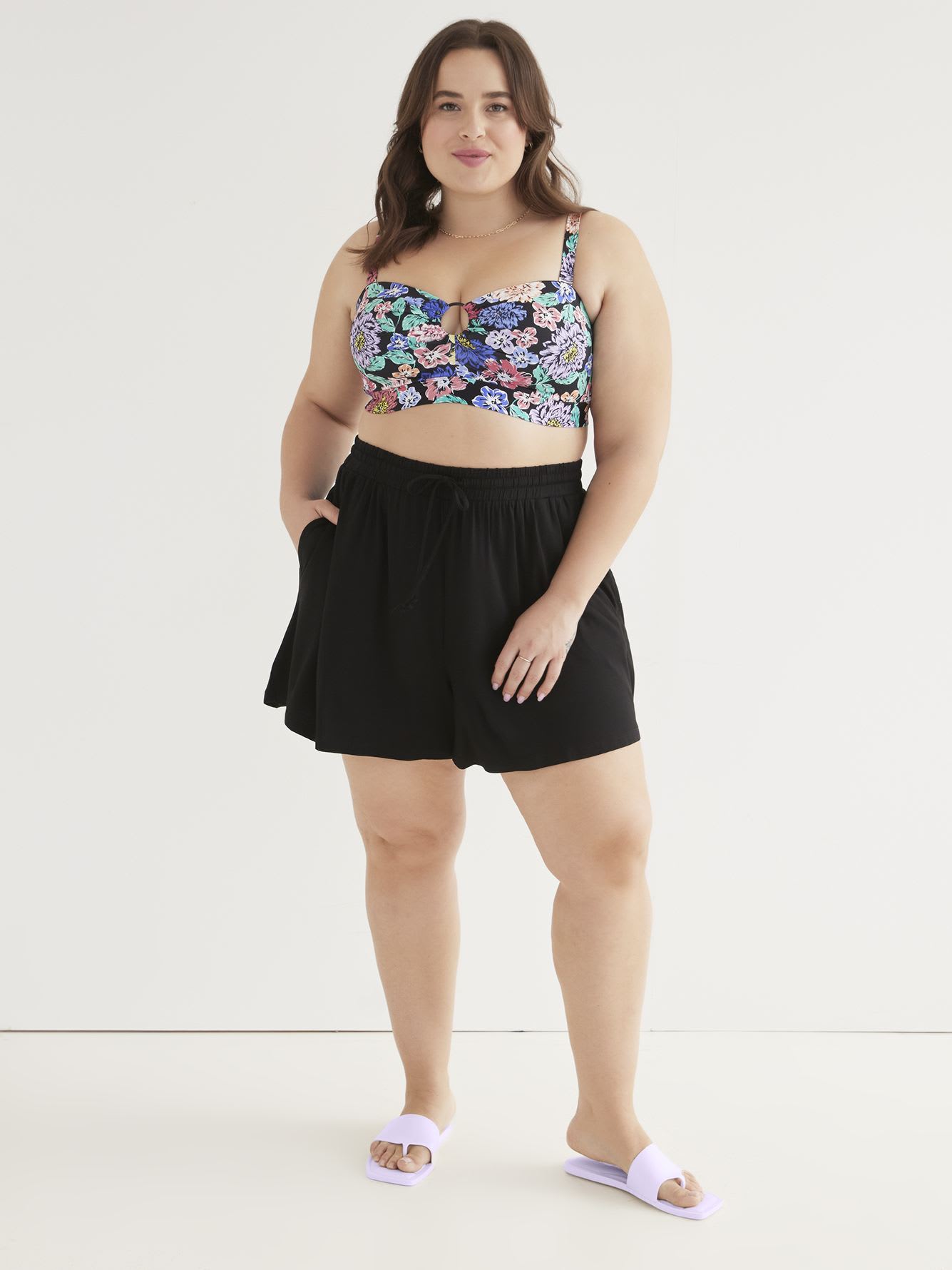 Responsible, Knit Swim Cover-Up Short