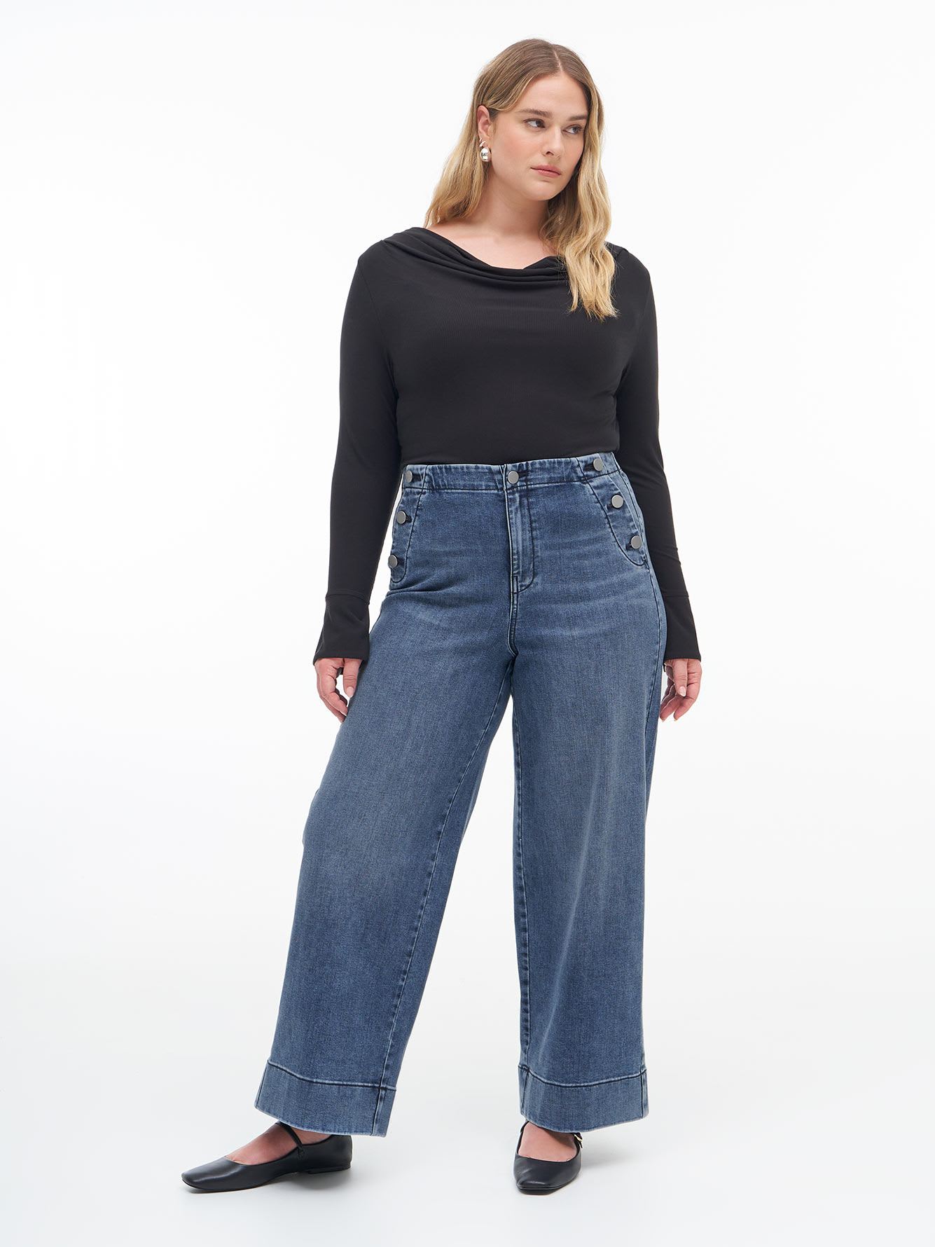 Responsible, High-Waisted Ultra Wide-Leg Sailor Jeans - Addition Elle