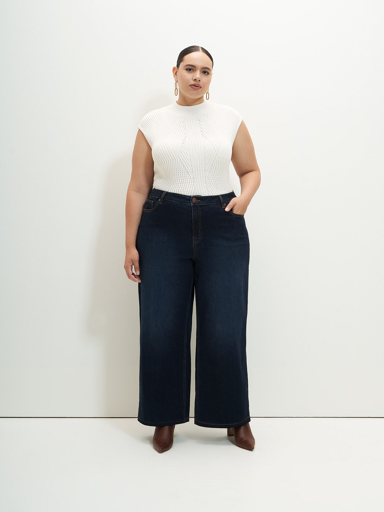 Responsible, High-Waisted Ultra Wide-Leg Jeans - Addition Elle