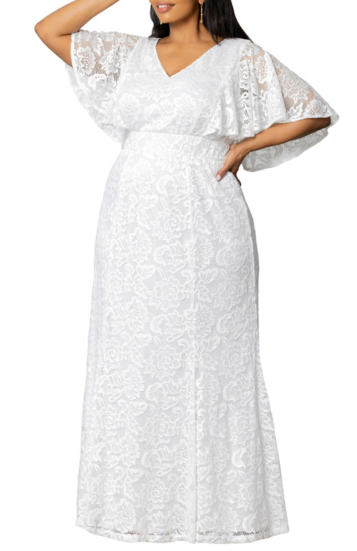Kiyonna Plus Size Clarissa Lace Wedding Gown (Plus Size)