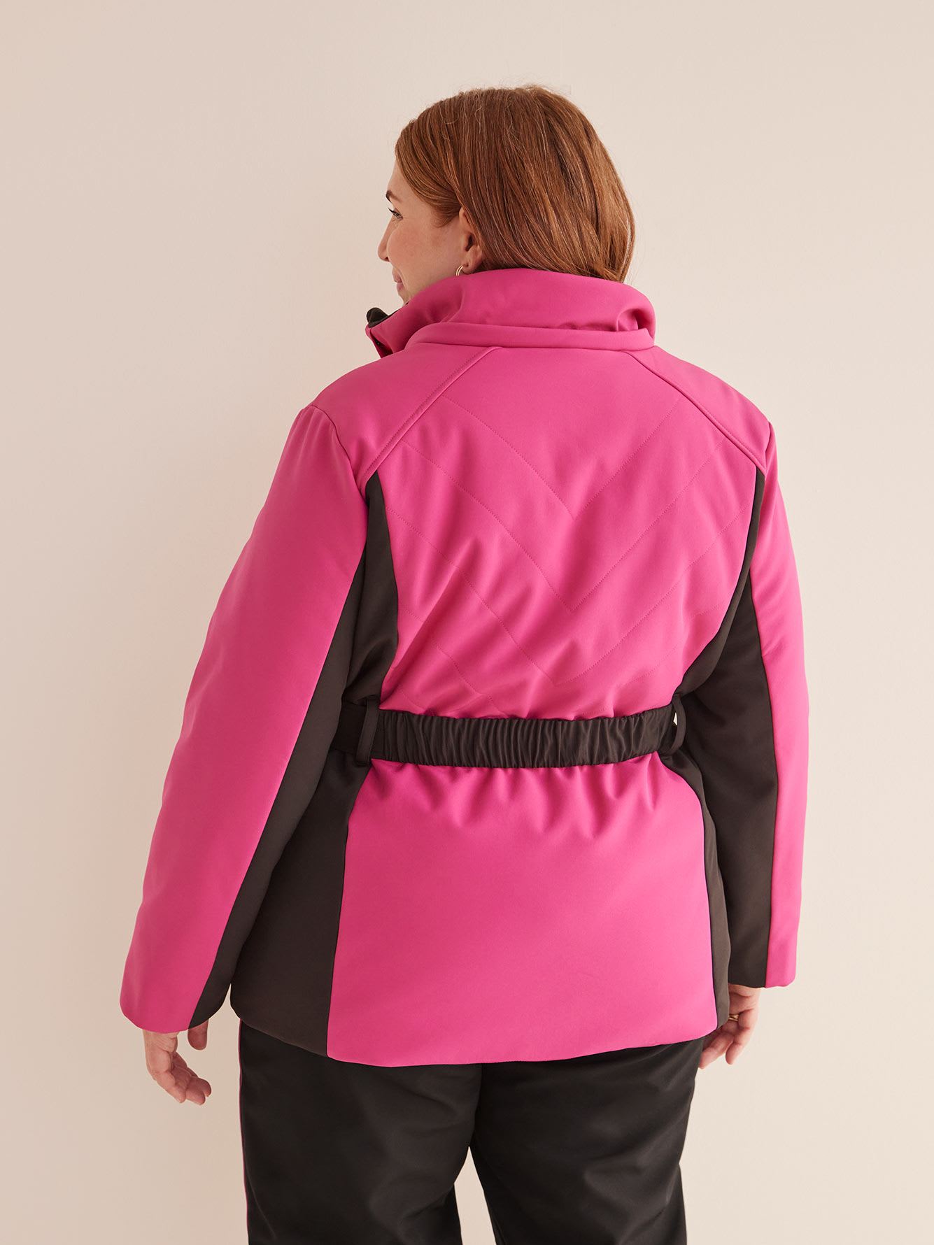 Responsible, Pink & Black Quilted Snow Jacket - Active Zone
