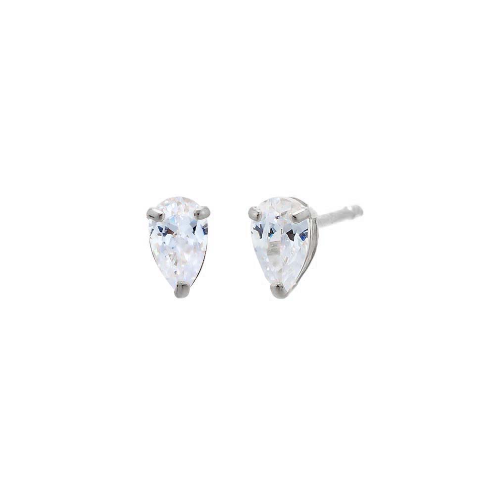 By Adina Eden -CZ PEAR SHAPE STUD EARRING 14K - 14K GOLD