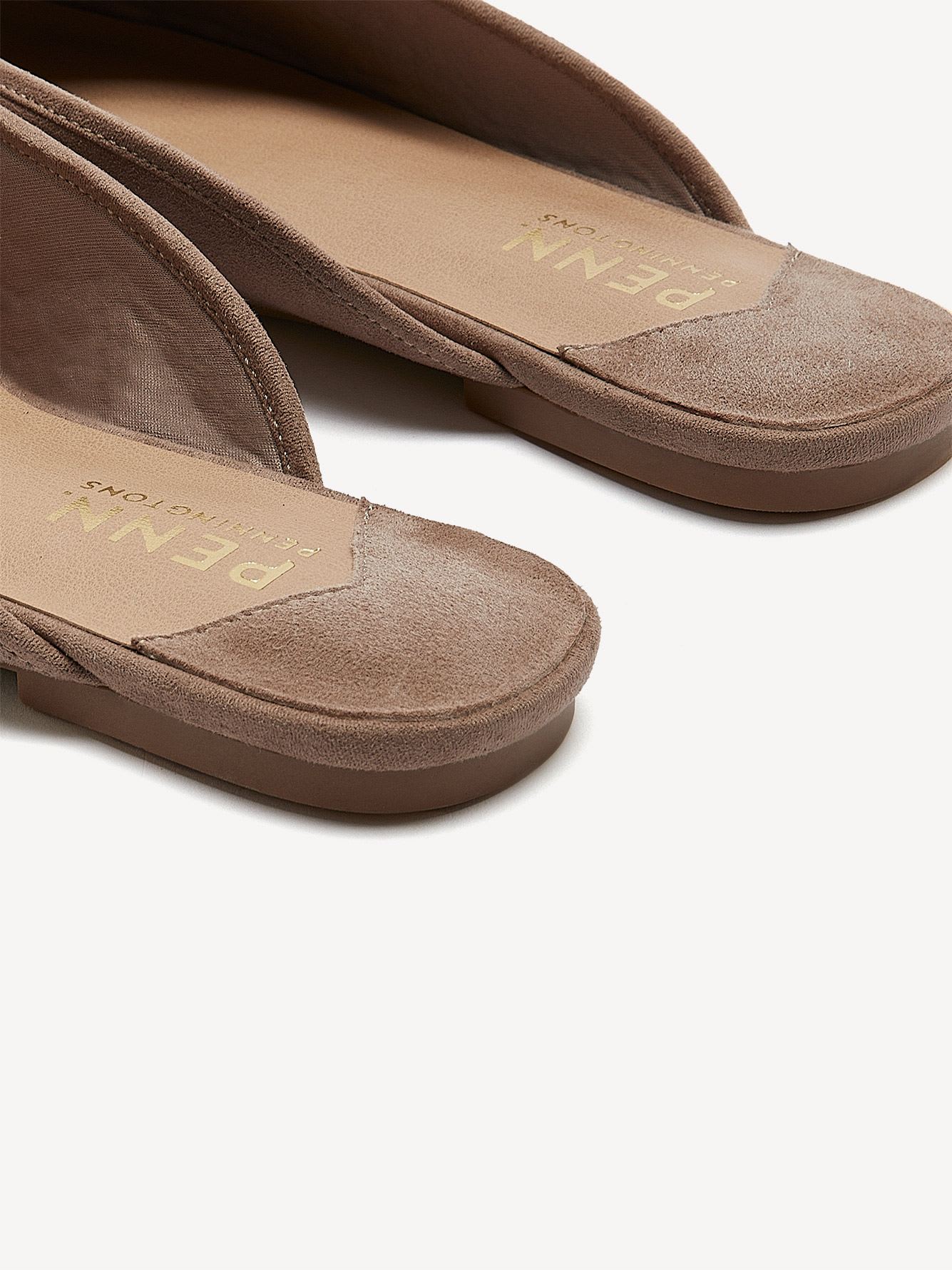 Extra-Wide Width, Leather Ballerina Mule with Bow