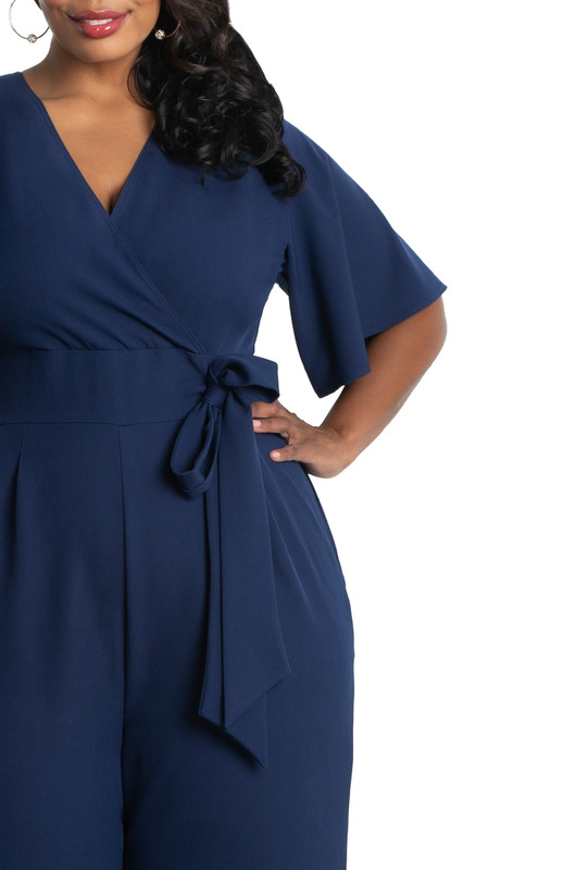Kiyonna Plus Size Charisma Crepe Jumpsuit (Plus Size)