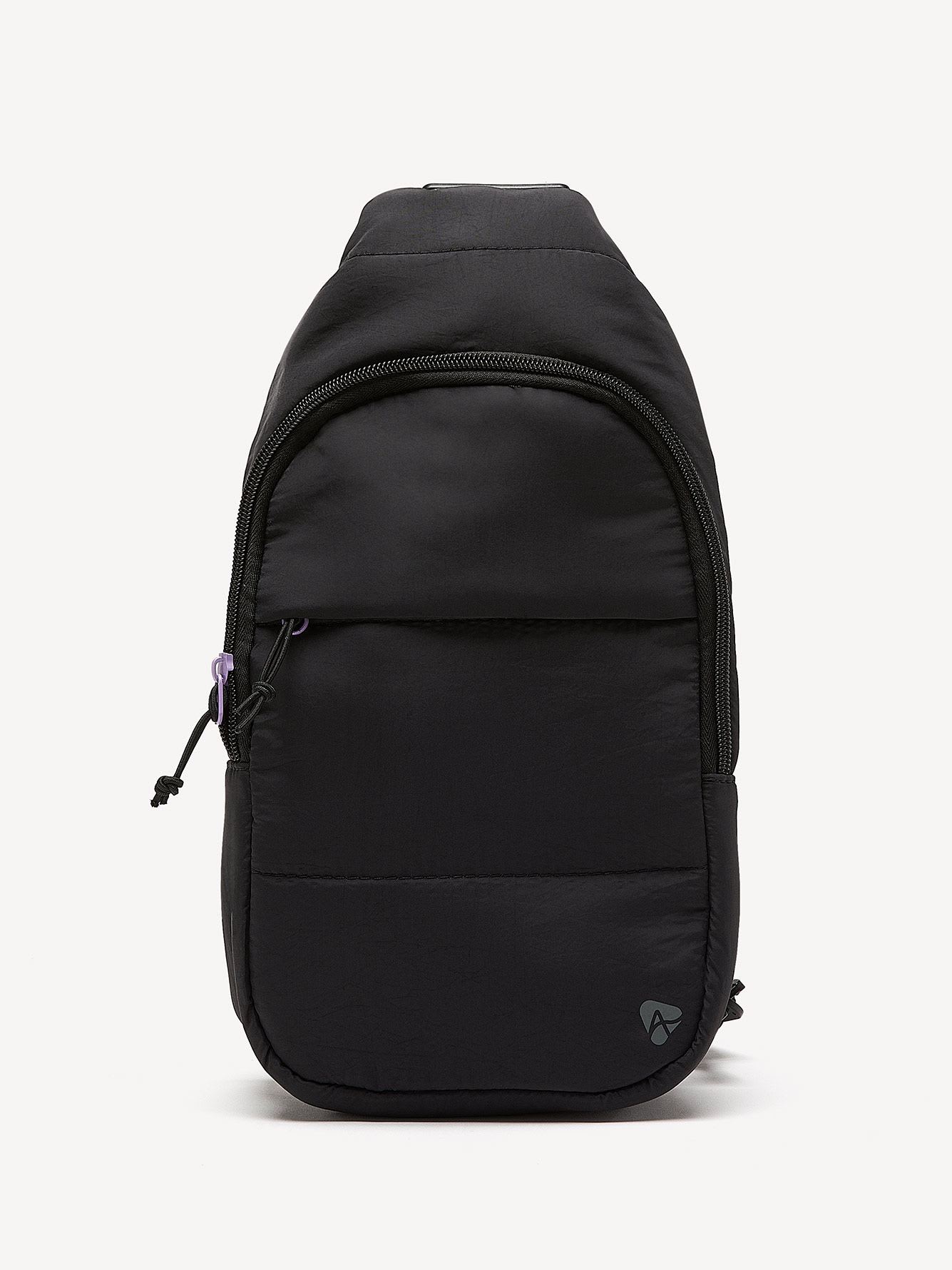 Nylon Sling Bag with Contrast Trim and Lining - Active Zone