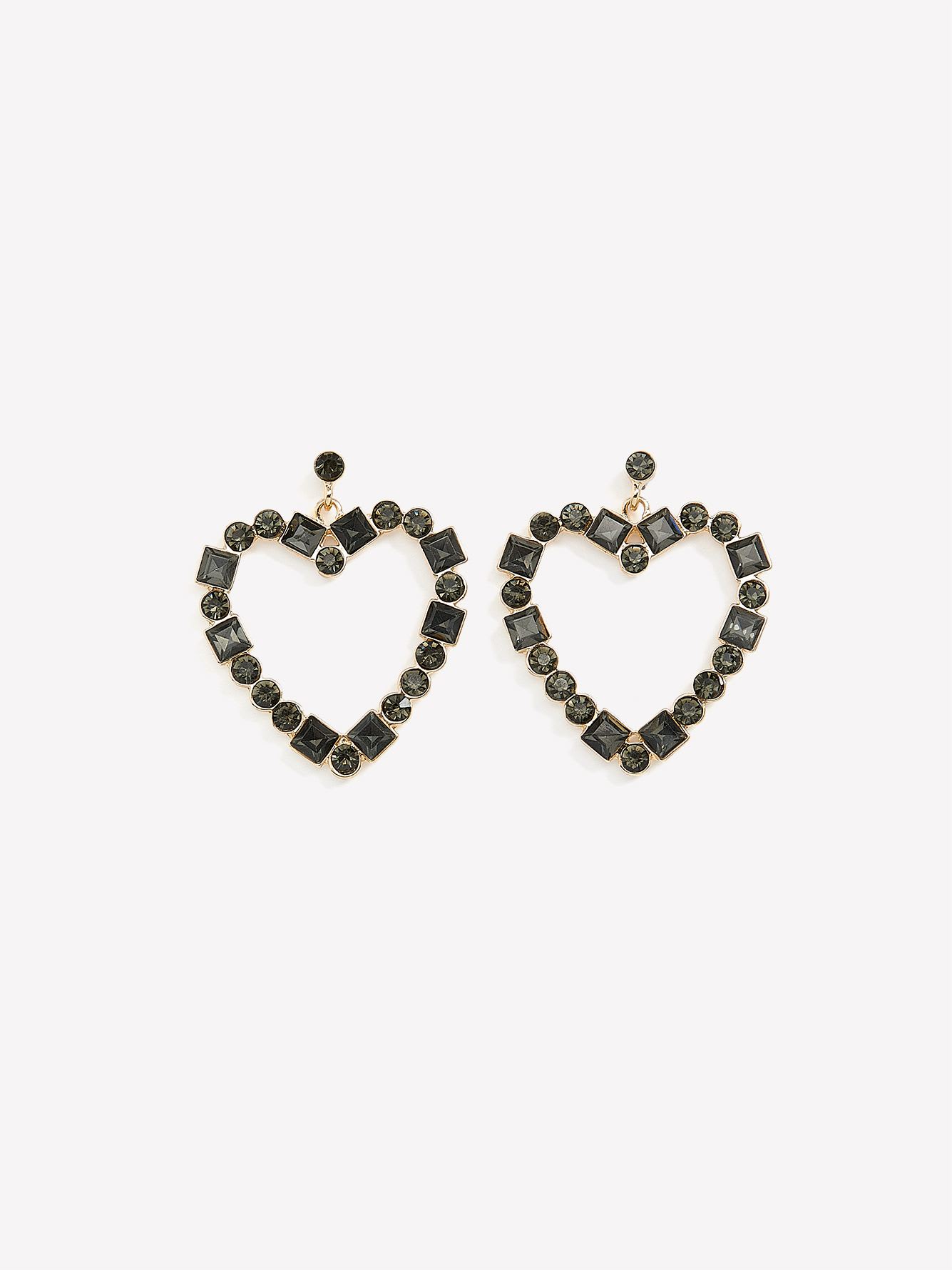 Heart Shape Stone Earrings