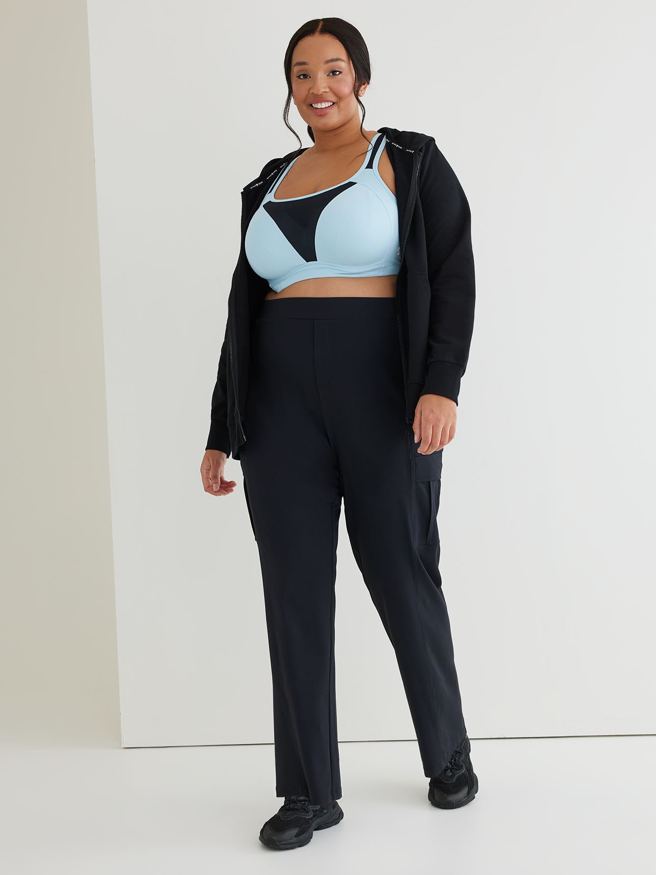 Black Urban Cargo Straight Leg Pant - Active Zone