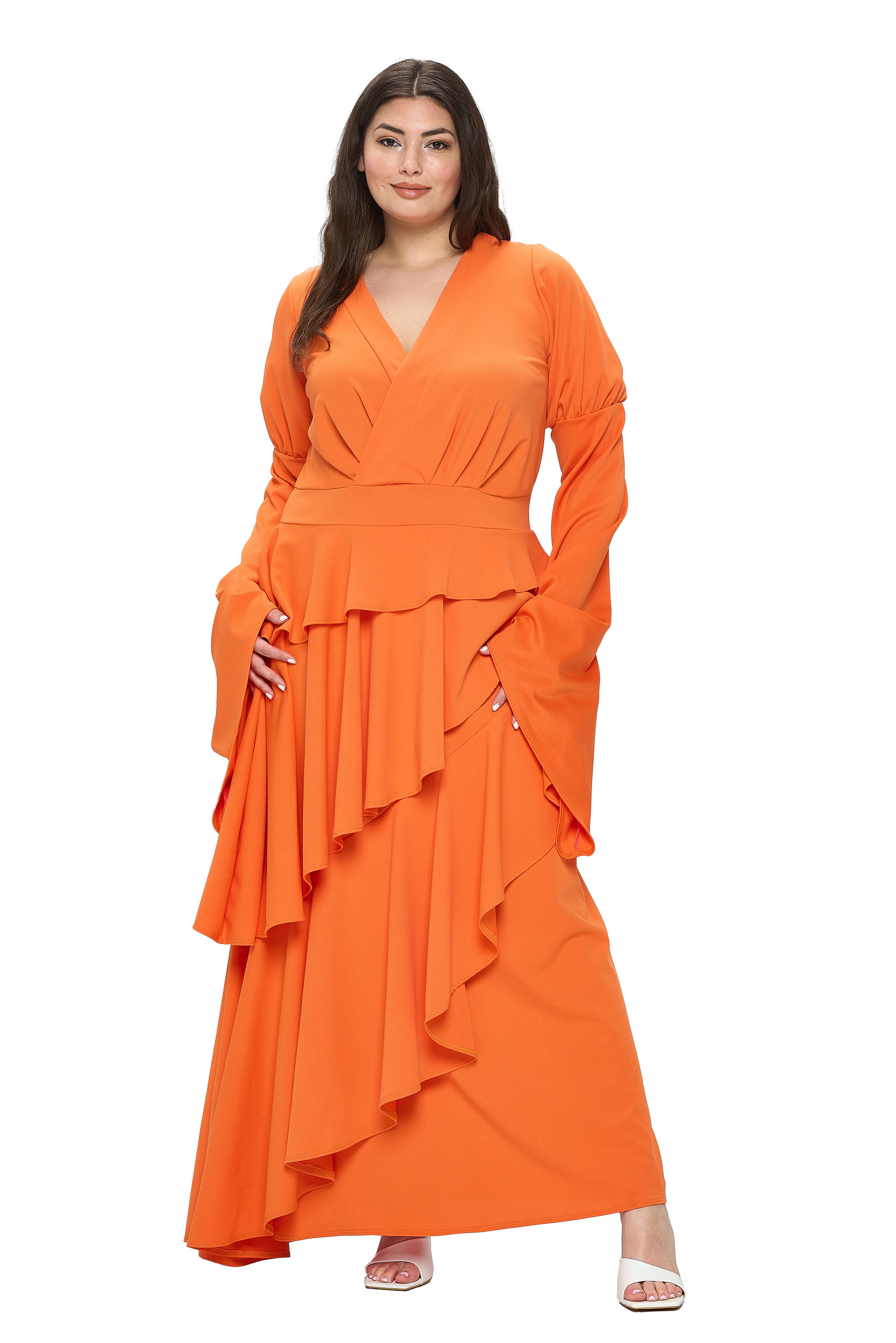 Zeta Ruffled Drama Dress - L I V D
