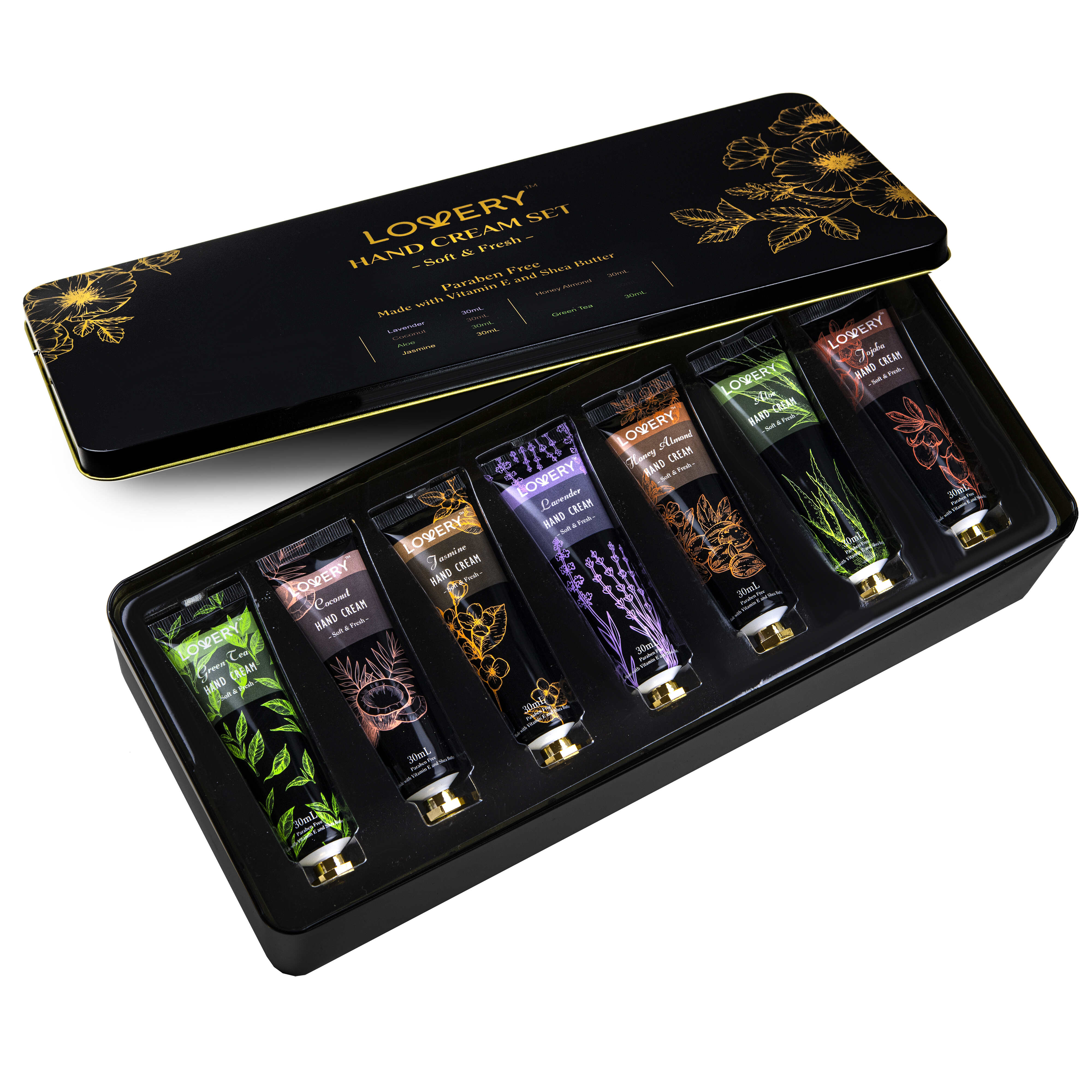 Lovery 7pc Hand Cream Gift Set -30ml Tubes - Moisturizing Hand Lotion