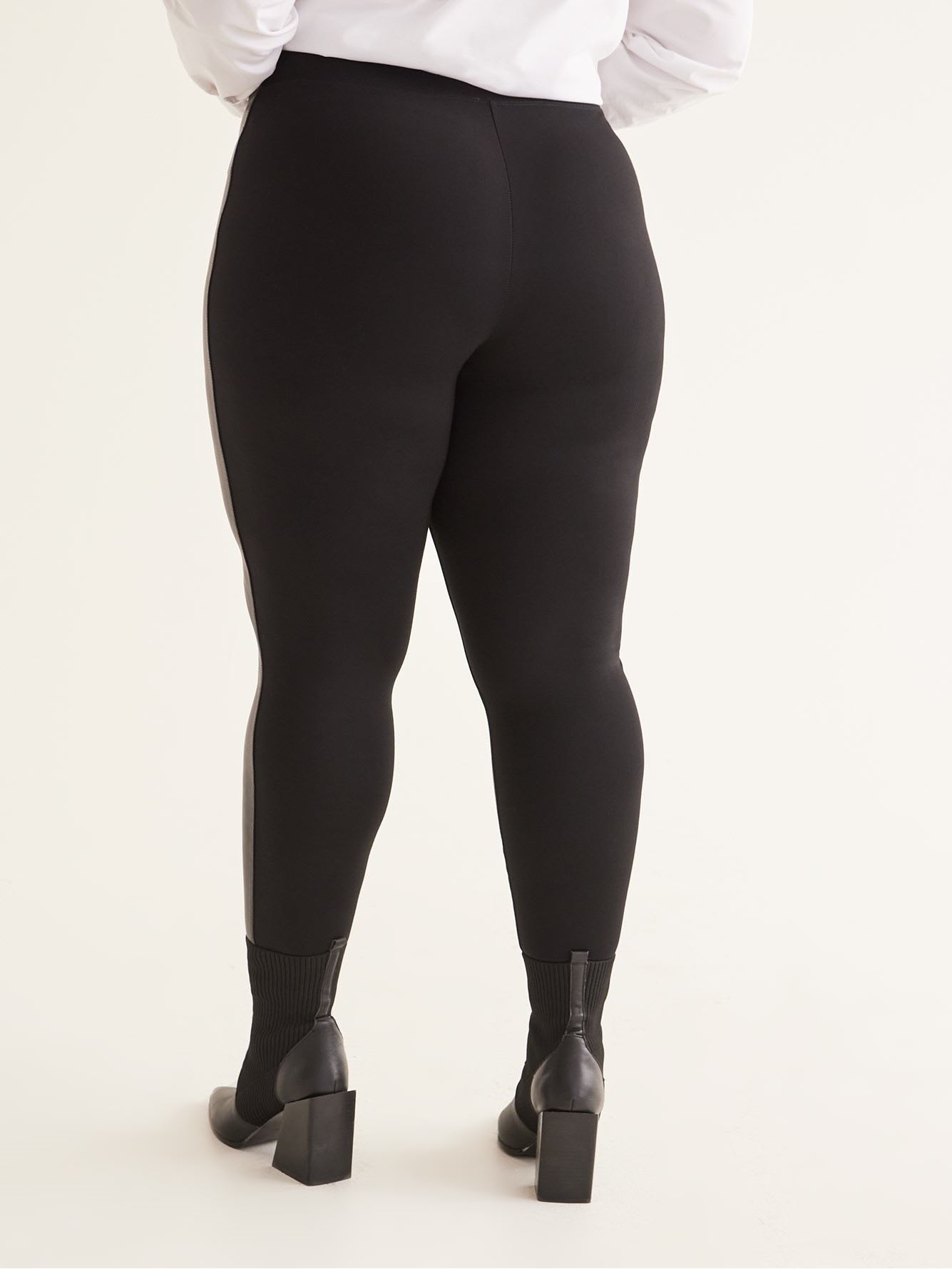 Fashion Faux Leather and Ponte de Roma Legging - PENN. Essentials