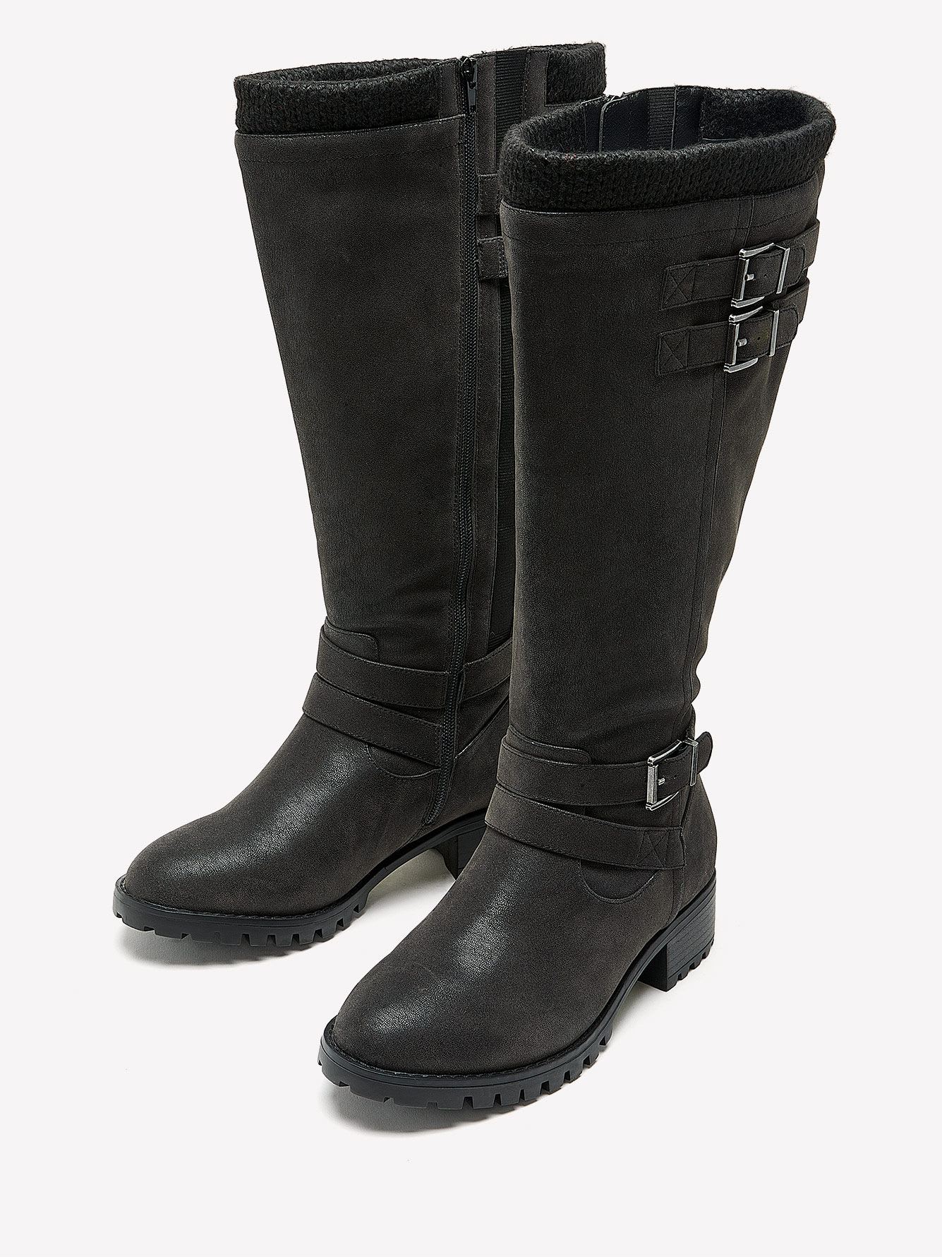 Extra Wide Width, Tall Boots with Knit Detail
