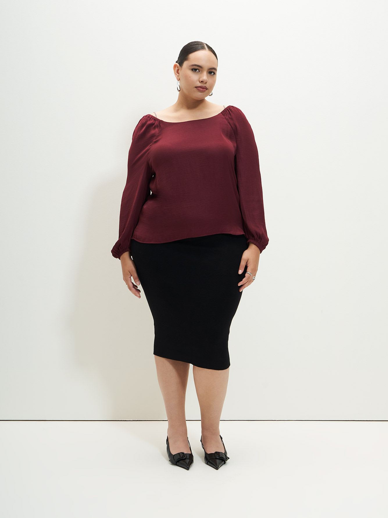 Swing Blouse with Back Chain - Addition Elle