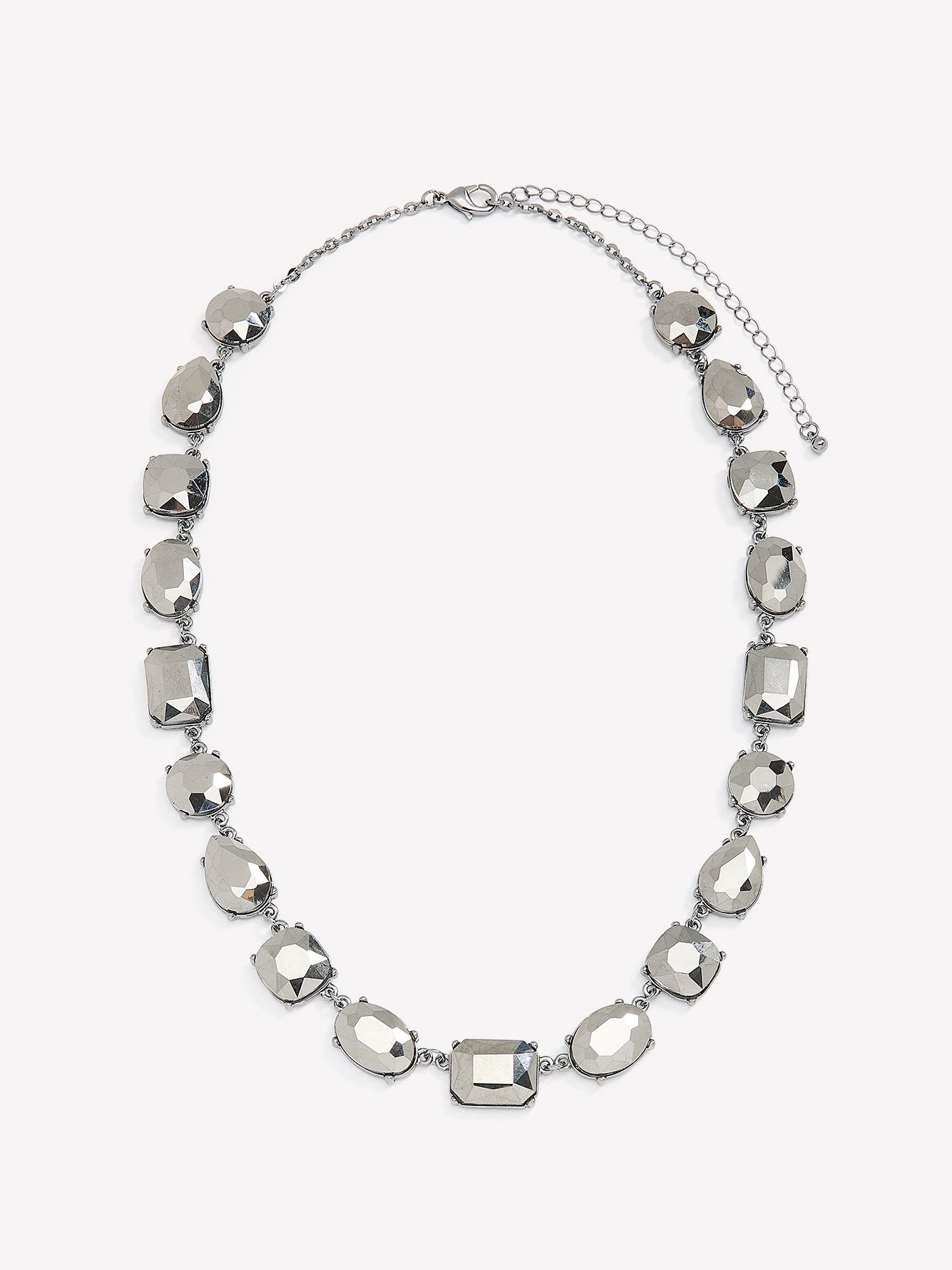 Black Chunky Stone Necklace