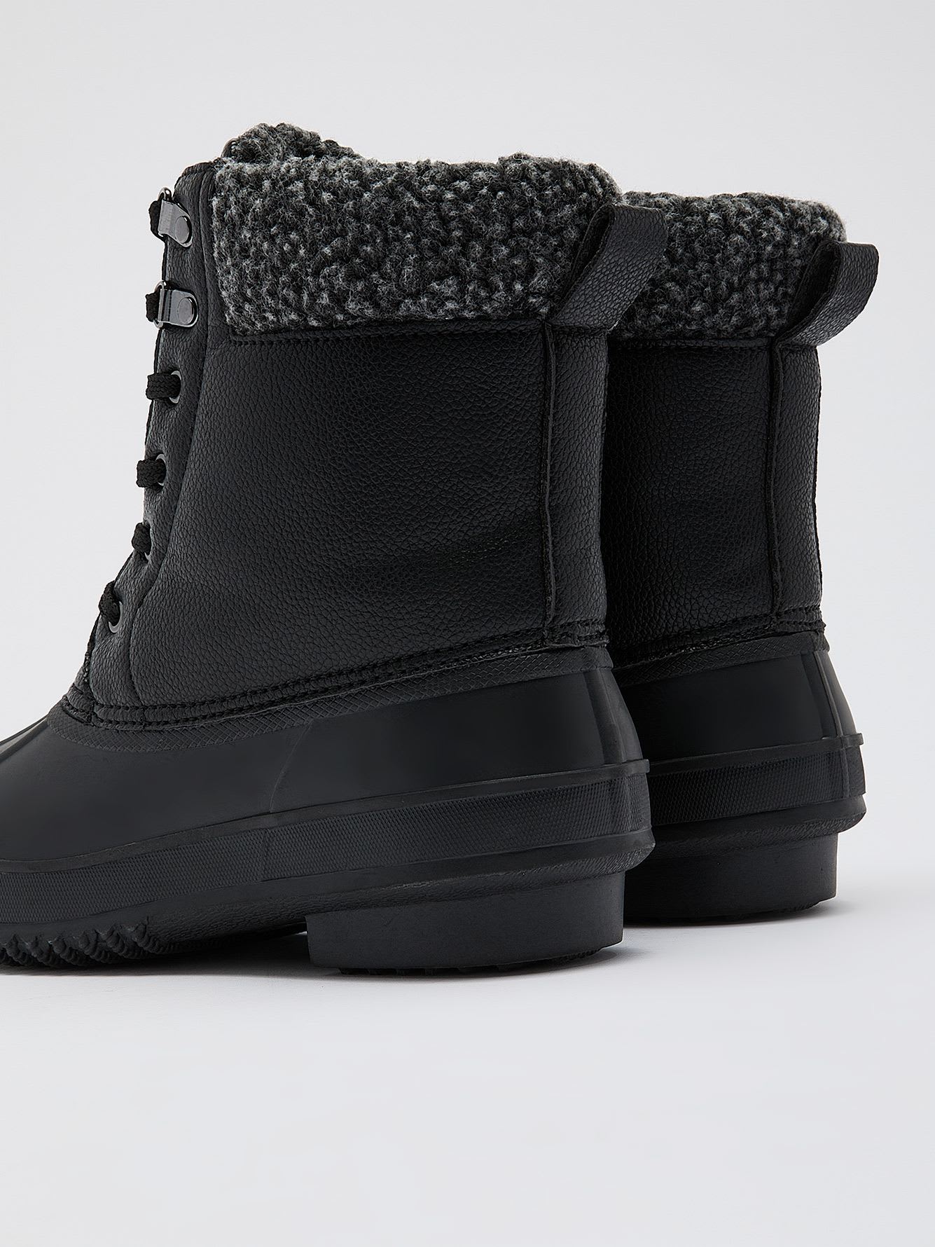 Extra Wide Width, Duck Boots with Faux Fur