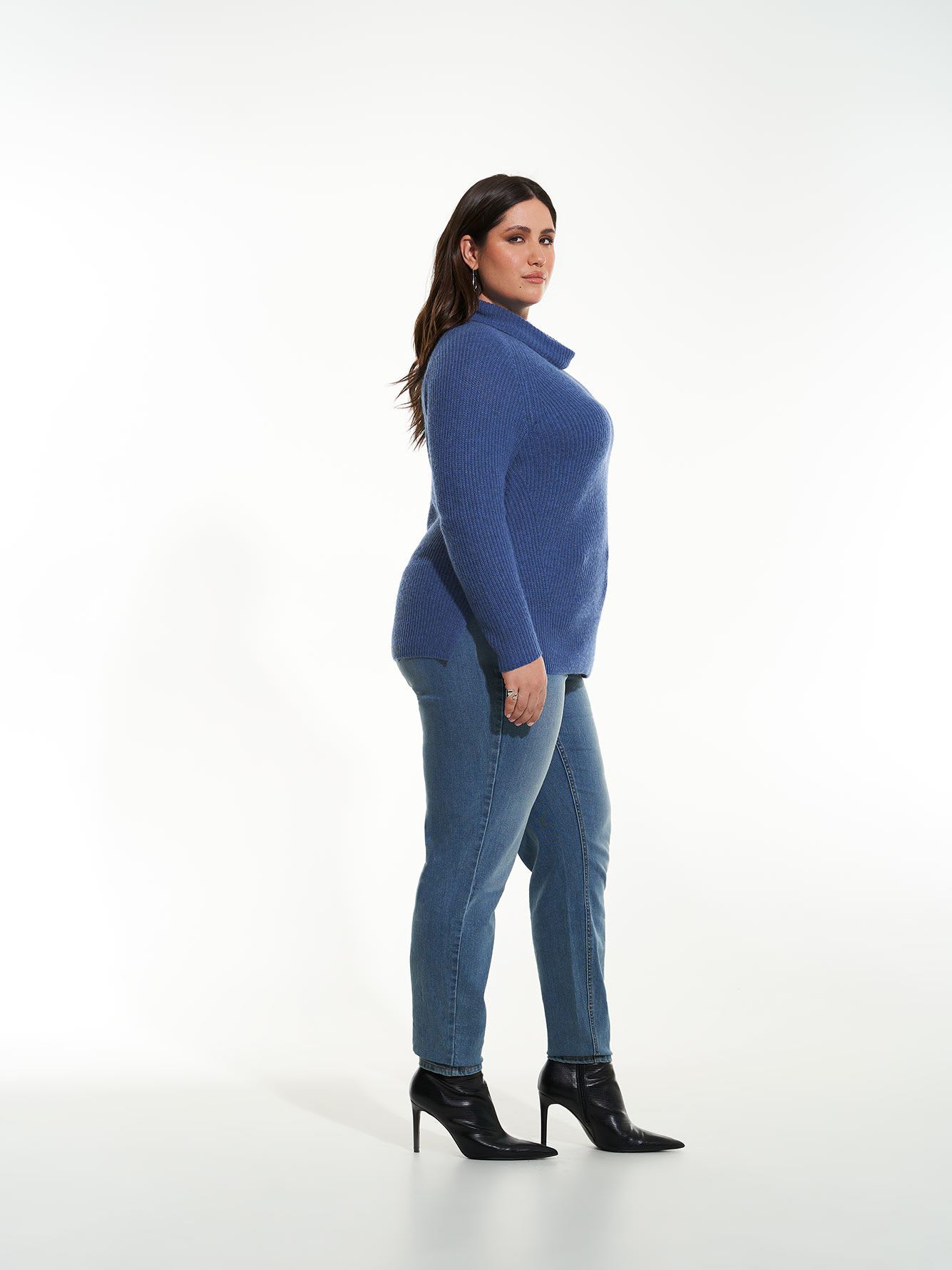 Cashmere Blend Turtleneck Sweater - Addition Elle