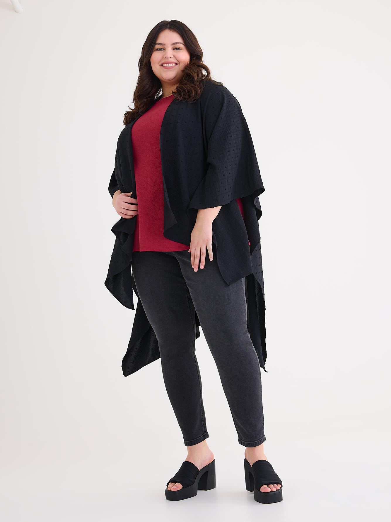 Black Dotted Shawl