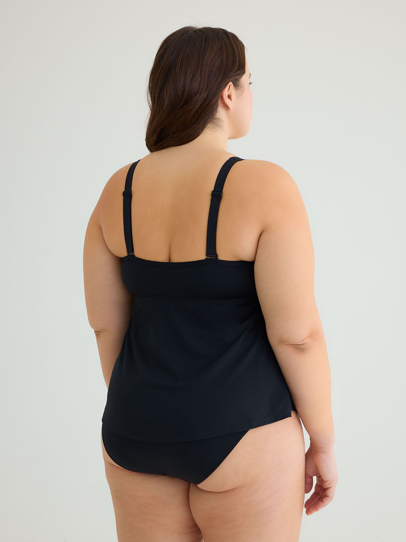 Tankini with Mesh Insert at Neckline