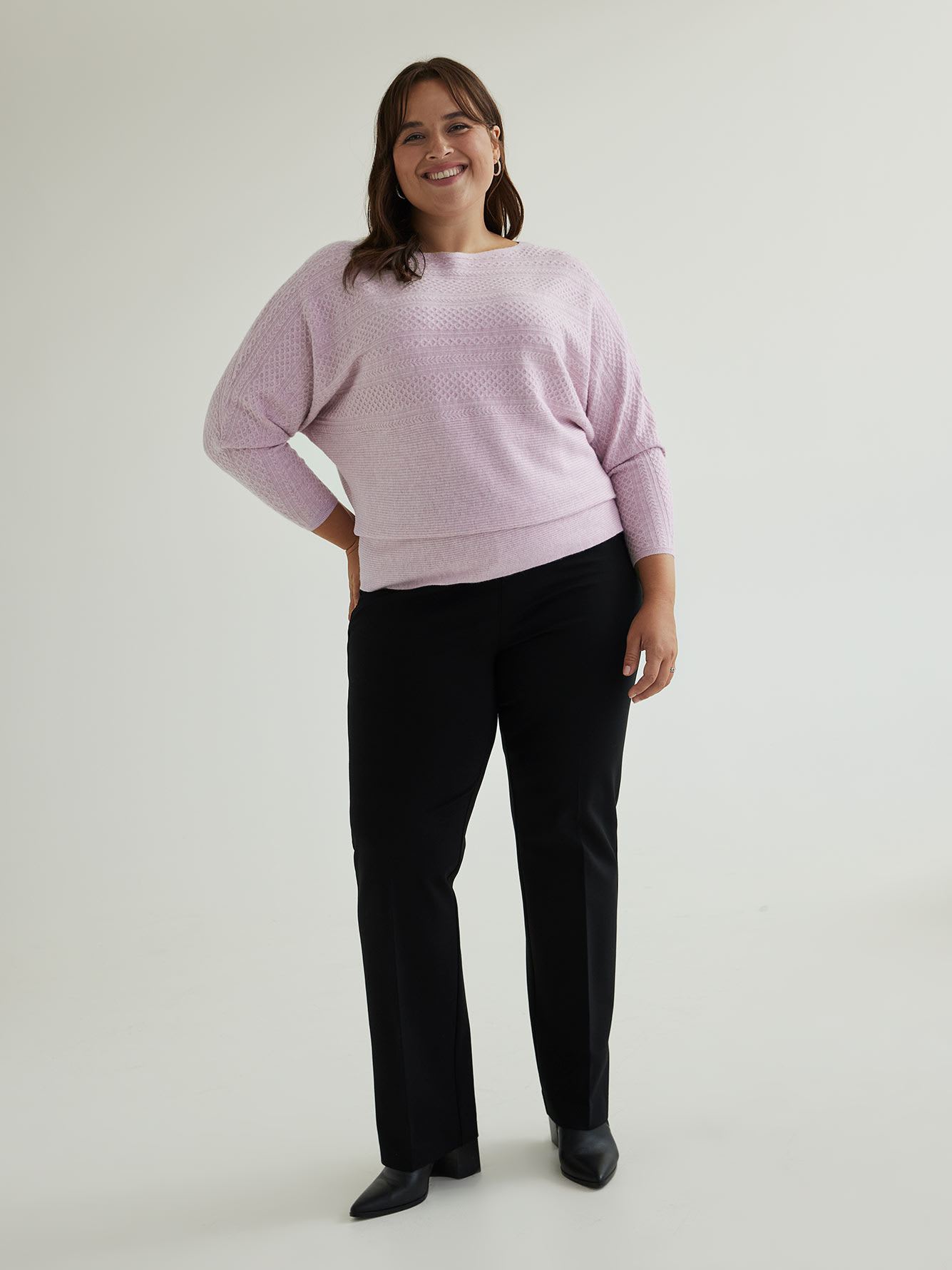 Petite, Black Essential Ponte de Roma Sculpting Straight-Leg Pant