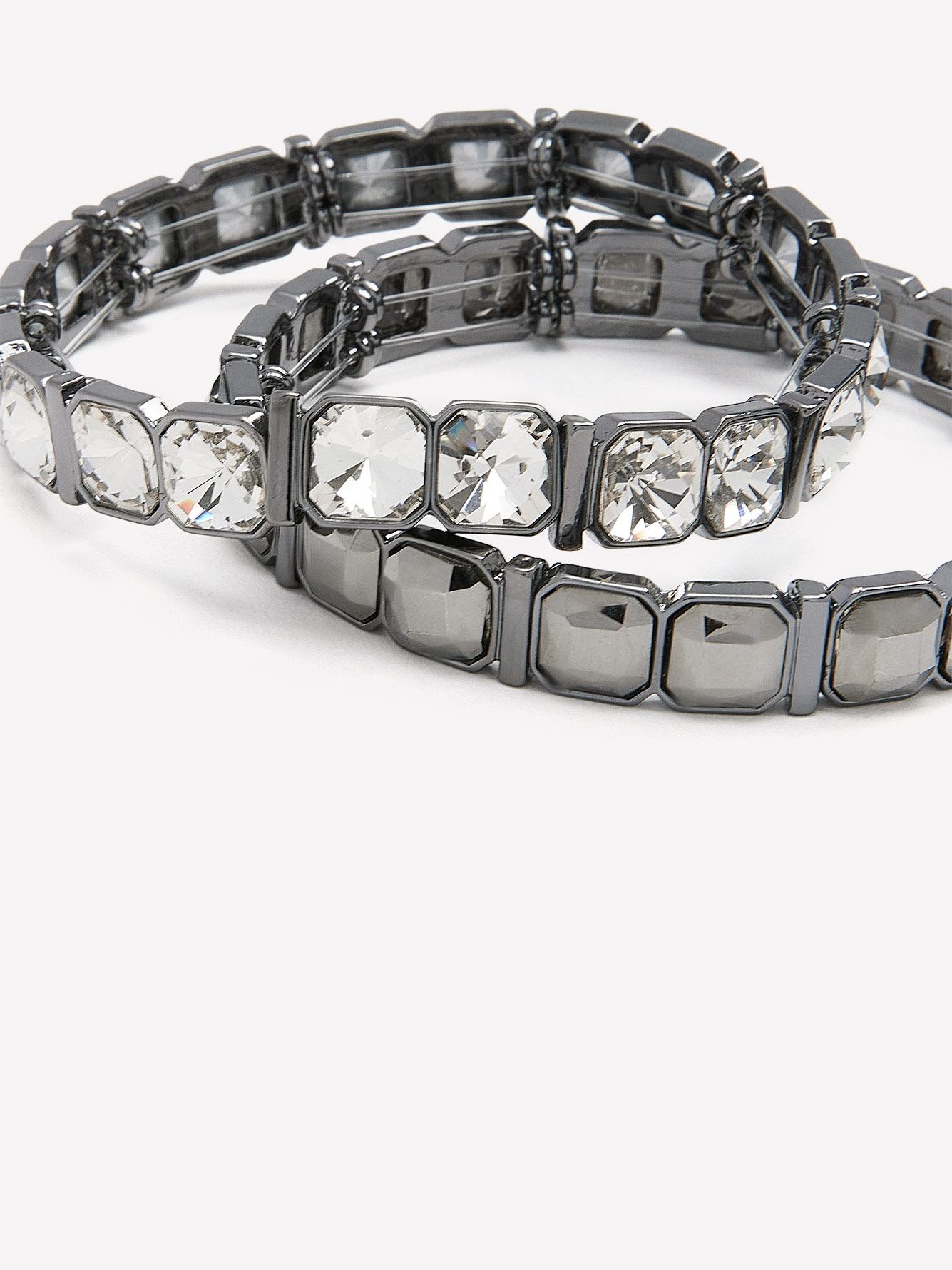 Stretch Stone Bracelets, Set of 2