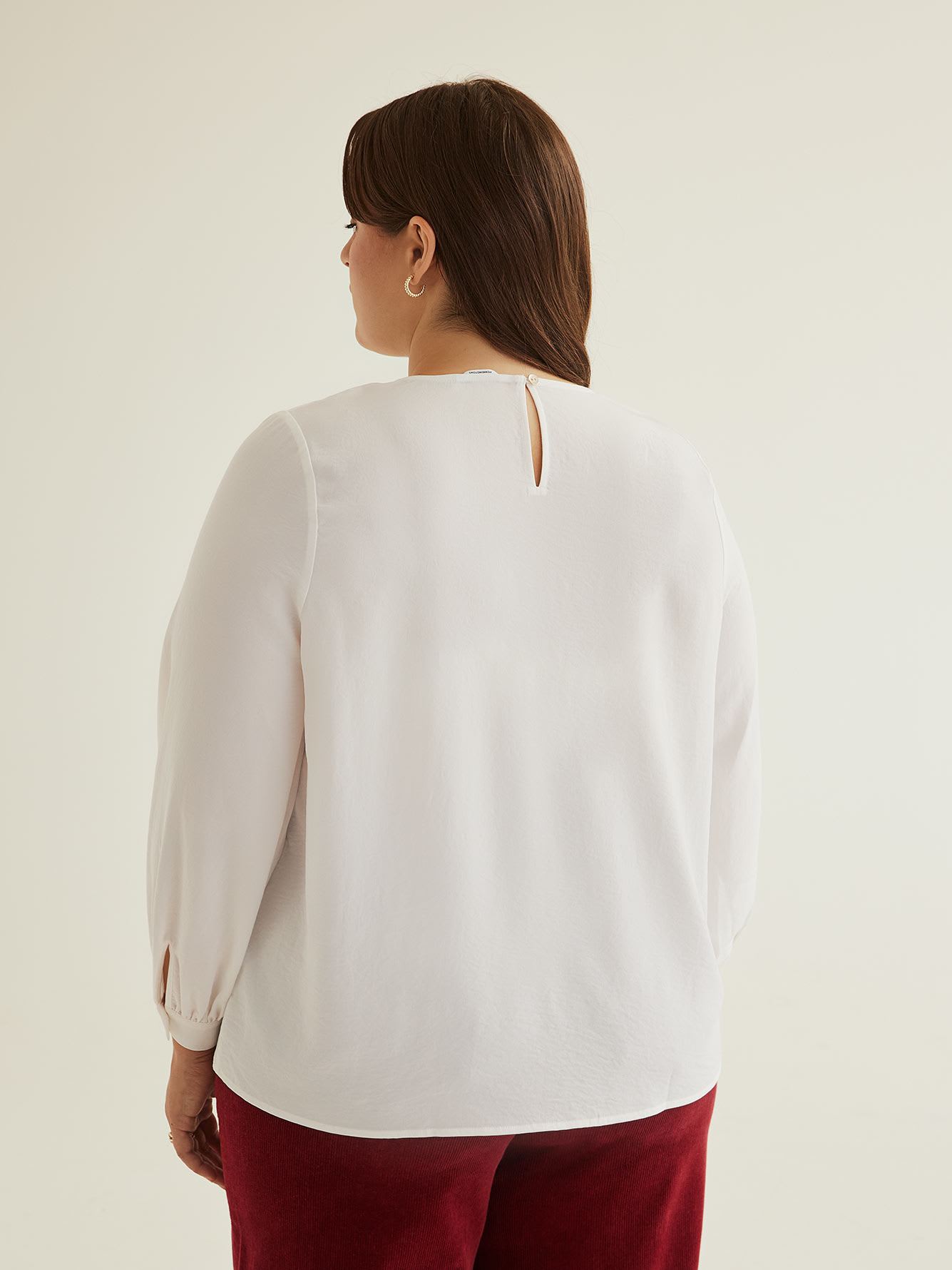 Satin Blouse with Lace Inserts