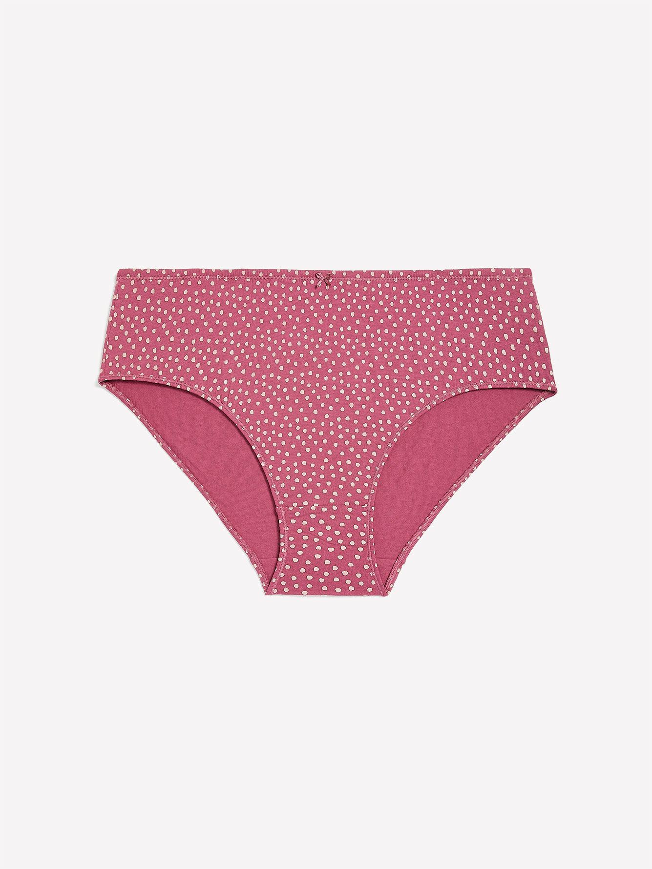 Polka-Dot High-Cut Cotton Brief with Bow - ti Voglio